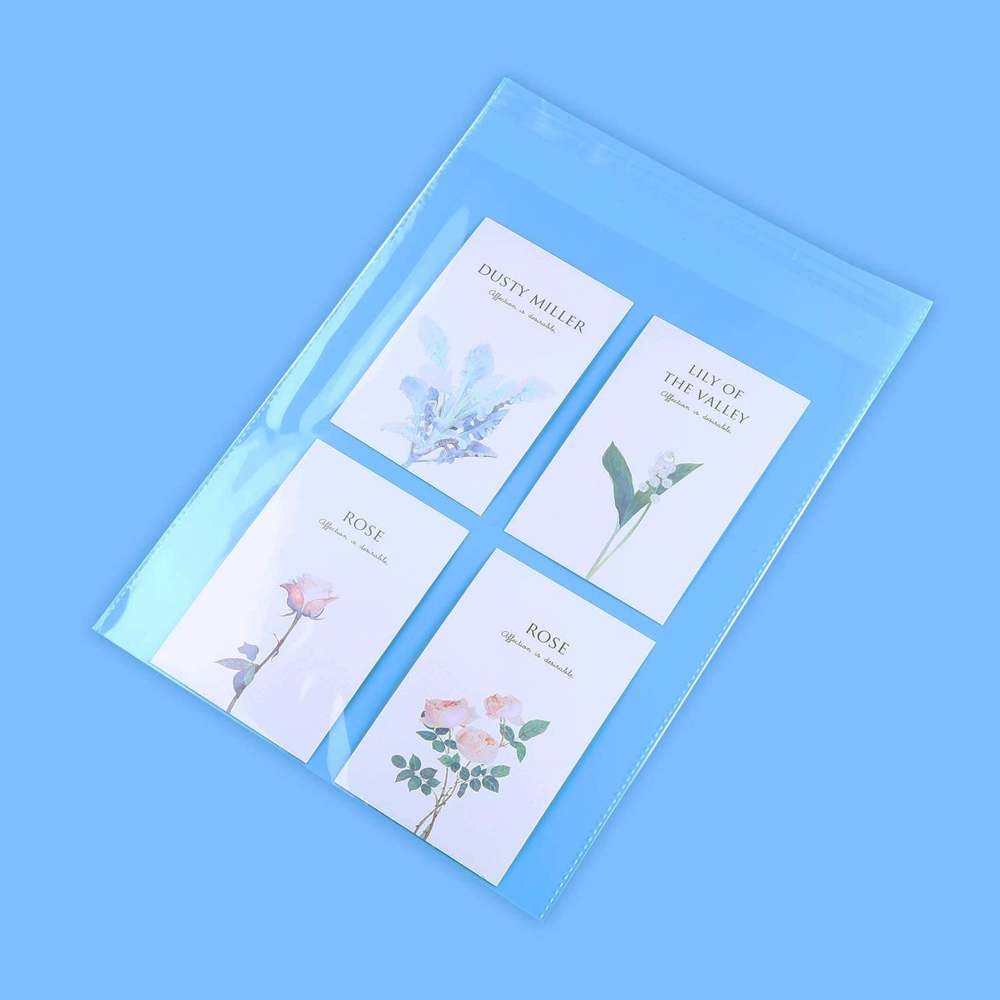 1000 Count - 8" x 10" Self Seal Clear Cello Cellophane Resealable Plastic Poly Bags for Photo, Jewelry, Bakery, Treats, Party Favors