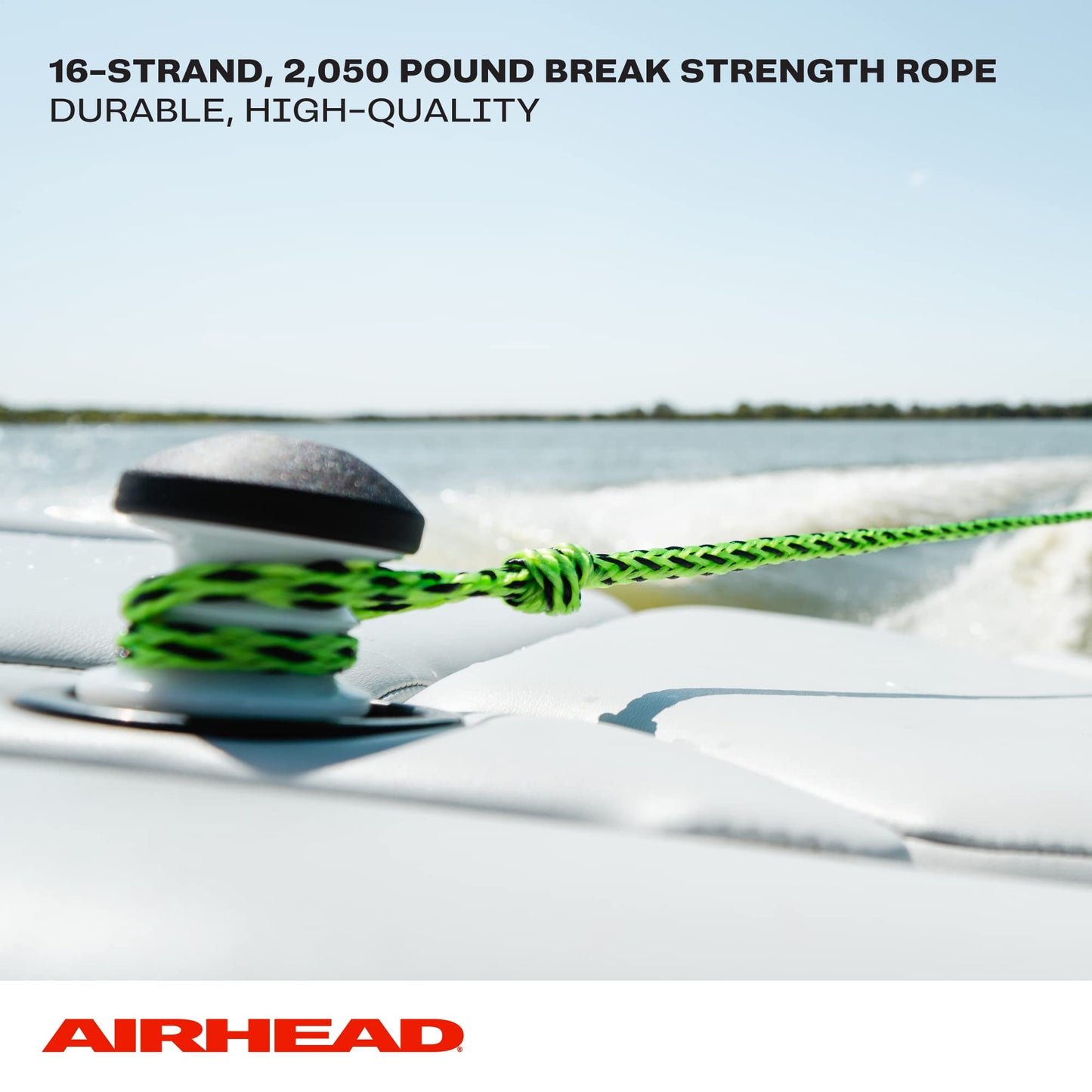 Kwik Tek Airhead Watersports Rope with Eva Handle, 75-Feet