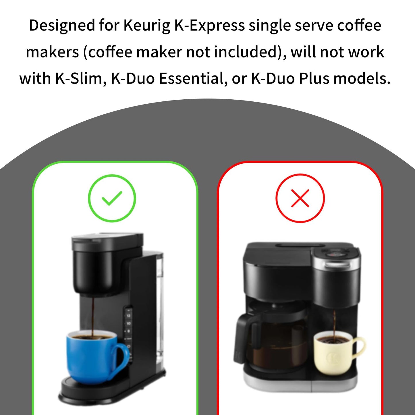 Replacement Water Reservoir for Keurig K-Express Coffee Maker, Replacement Water Tank with Black Lid Accessories Compatible with Keurig K-Express Coffee Machine Only
