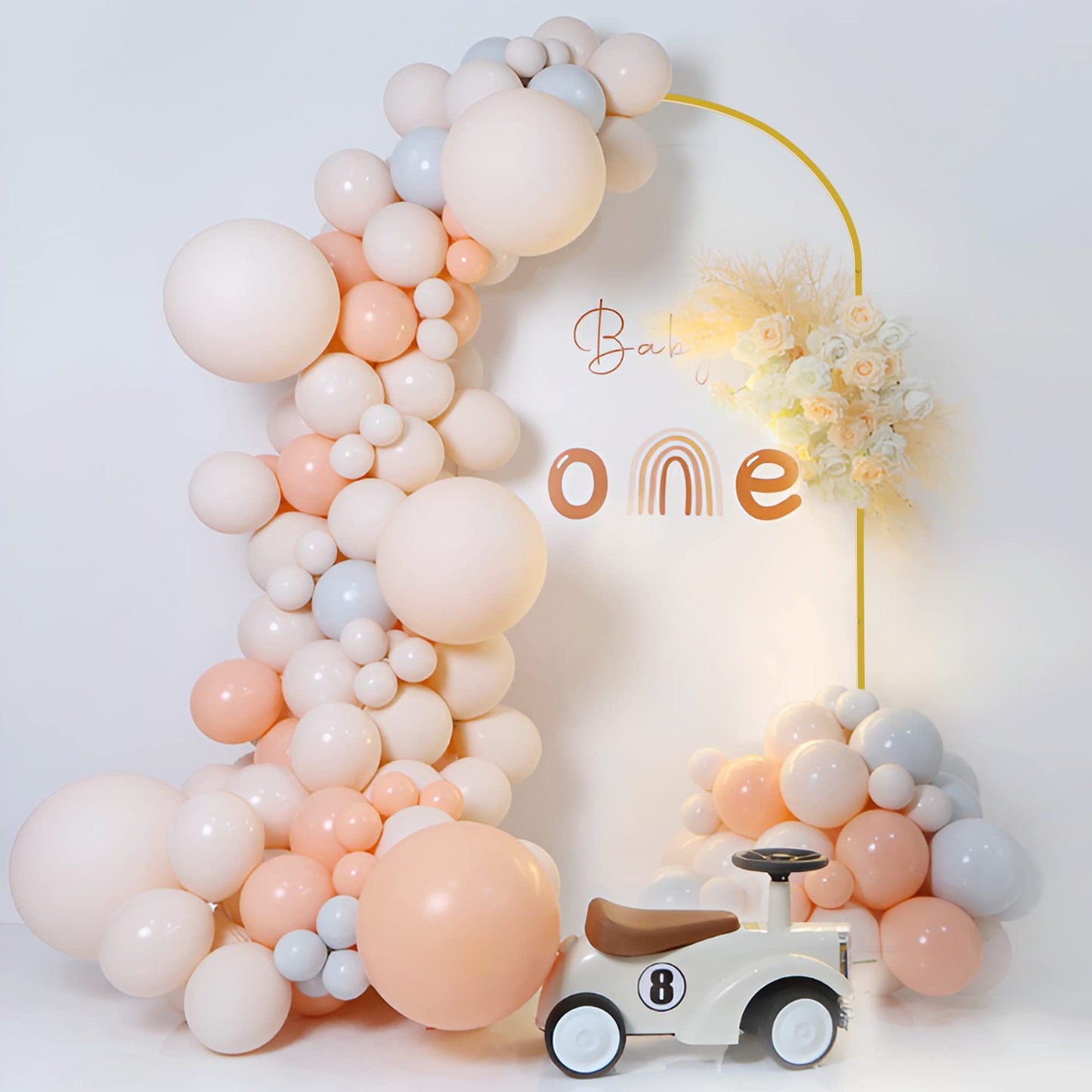 Putros Metal Arch Stand 6FT Gold Wedding Balloon Arched Backdrop Stand Square Arch Frame for Birthday Party Bridal Baby Shower Ceremony Decoration