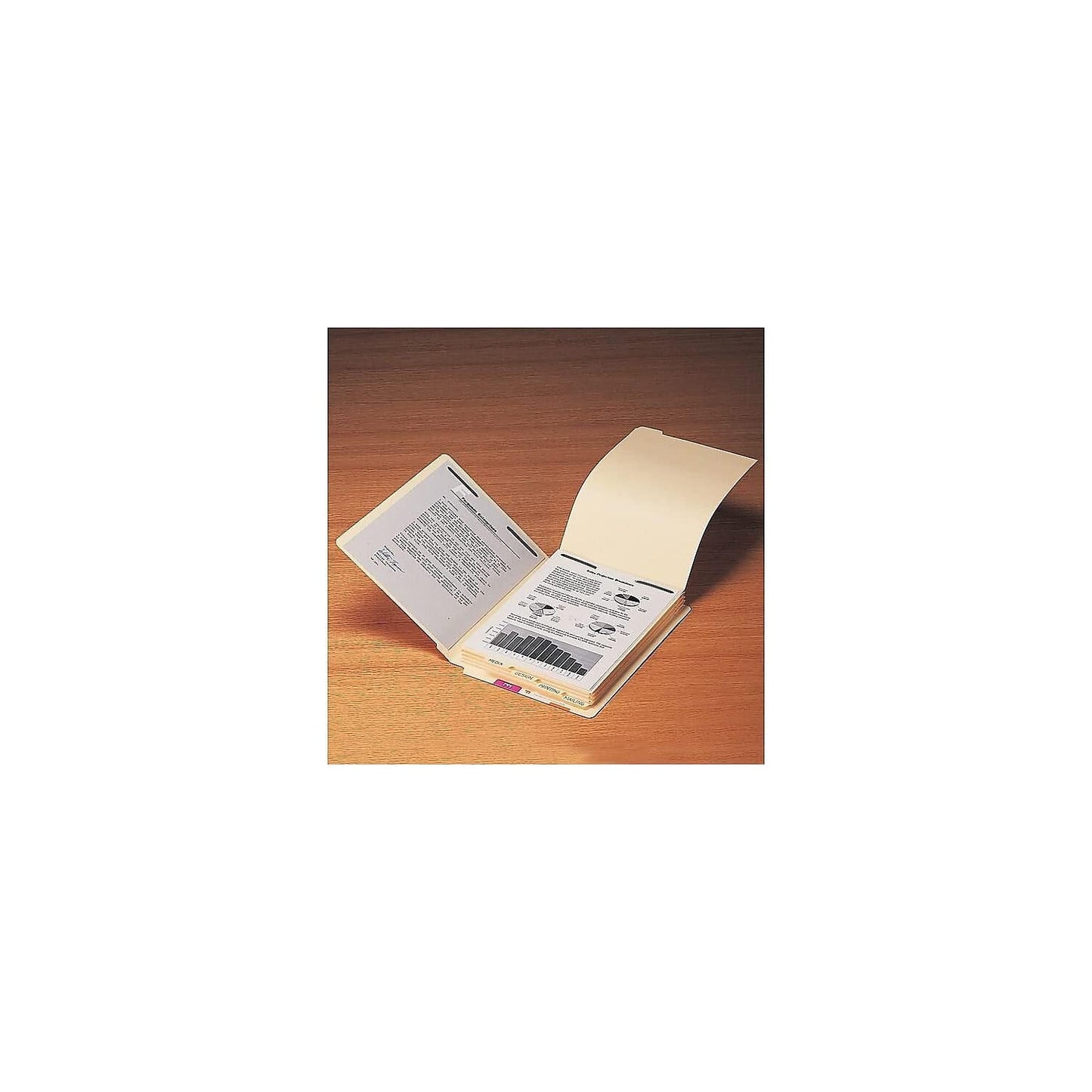 Smead Stackable 1/5-Cut Bottom Tab Folder Dividers with Fastener 50 Count (35600)
