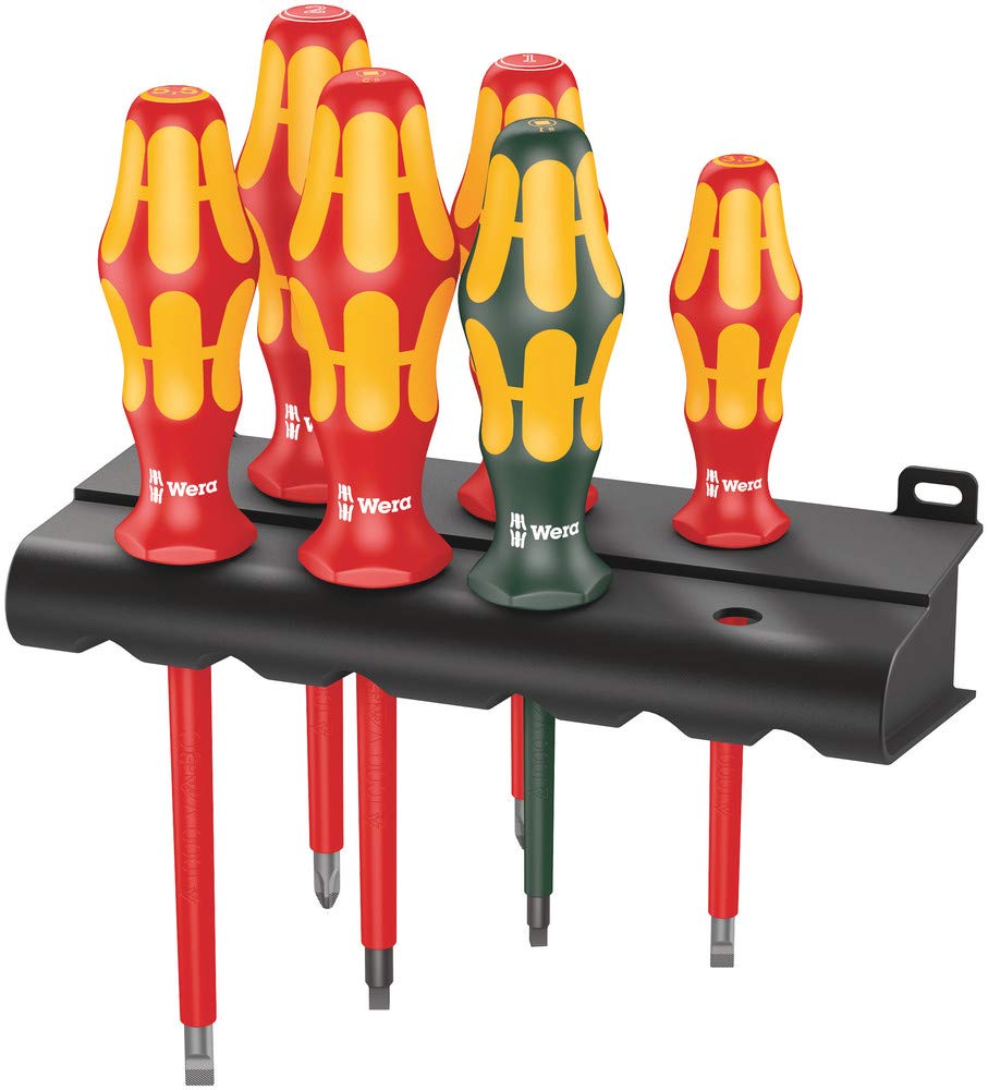 Wera - 5347777001 Kraftform Plus 160i/168i/6 Insulated Professional Screwdriver Set, 6-Piece