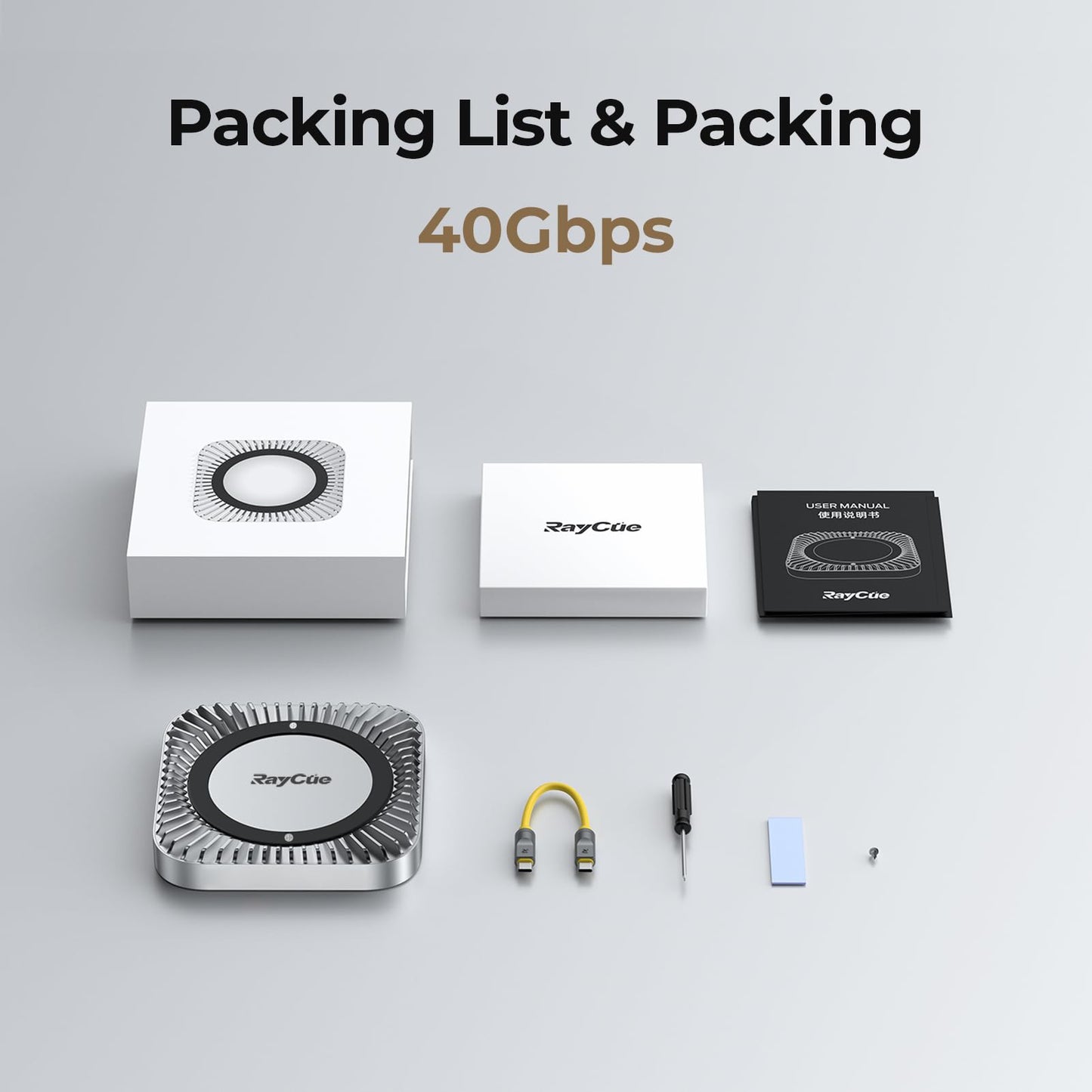 40Gbps Aluminum Hub & Stand for New M4/M4 Pro Mac mini (2024) with 40Gbps NVMe/M.2 SSD Enclosure, 2X USB-A, USB-C Host, 3.5mm Audio – Compatible with All New Mac mini M4/M4 Pro