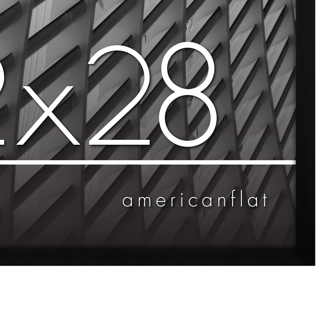 Americanflat 22x28 Poster Frame with Polished Plexiglass - Streamline Collection - Thin Border Picture Frame for Wall Display - Hanging Hardware Included - Black
