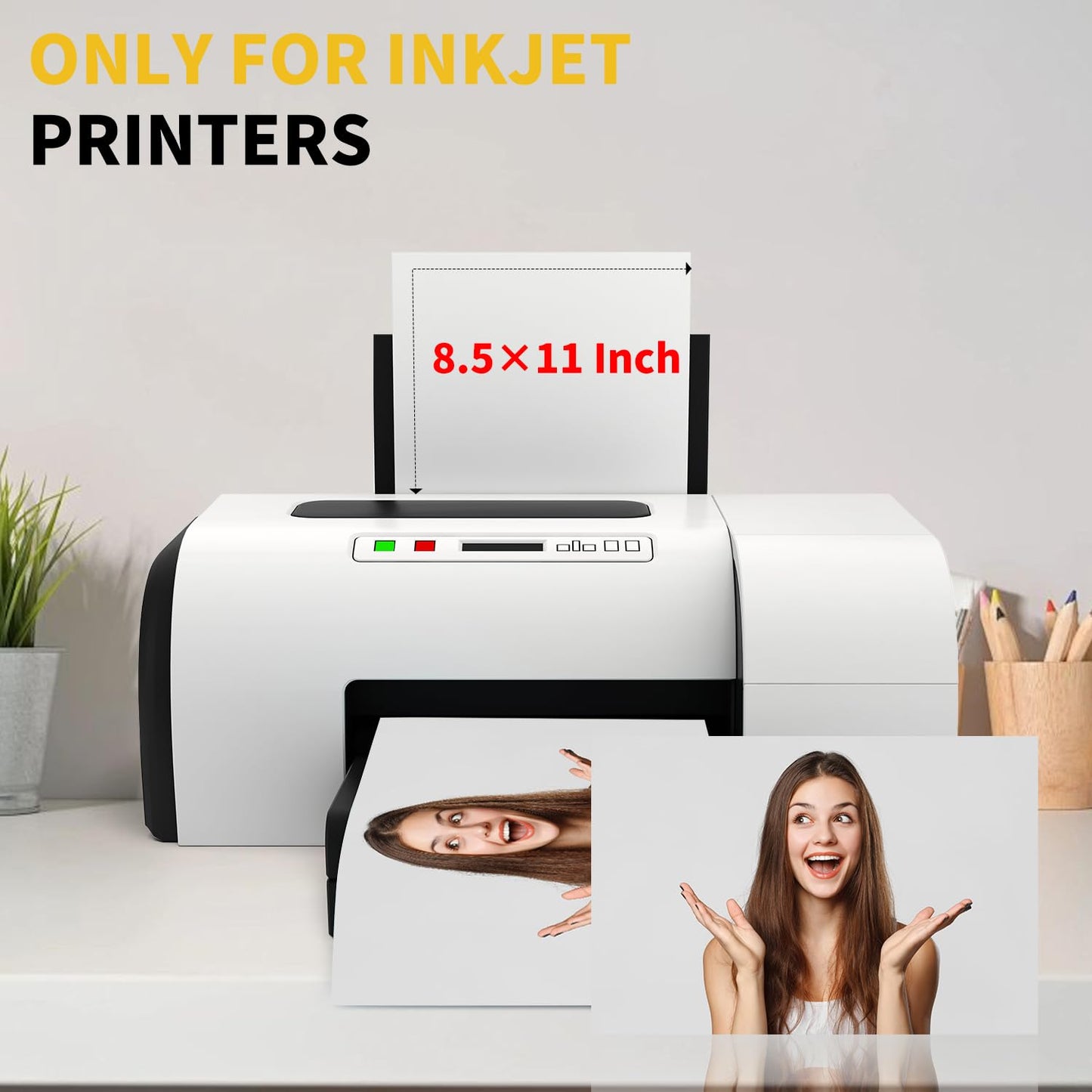 30Pcs Printable Magnetic Sheets 8.5x11 Inches for Inkjet Printers, Magnetic Printer Paper, 12mil Thickness DIY Flexible Magnet Photos