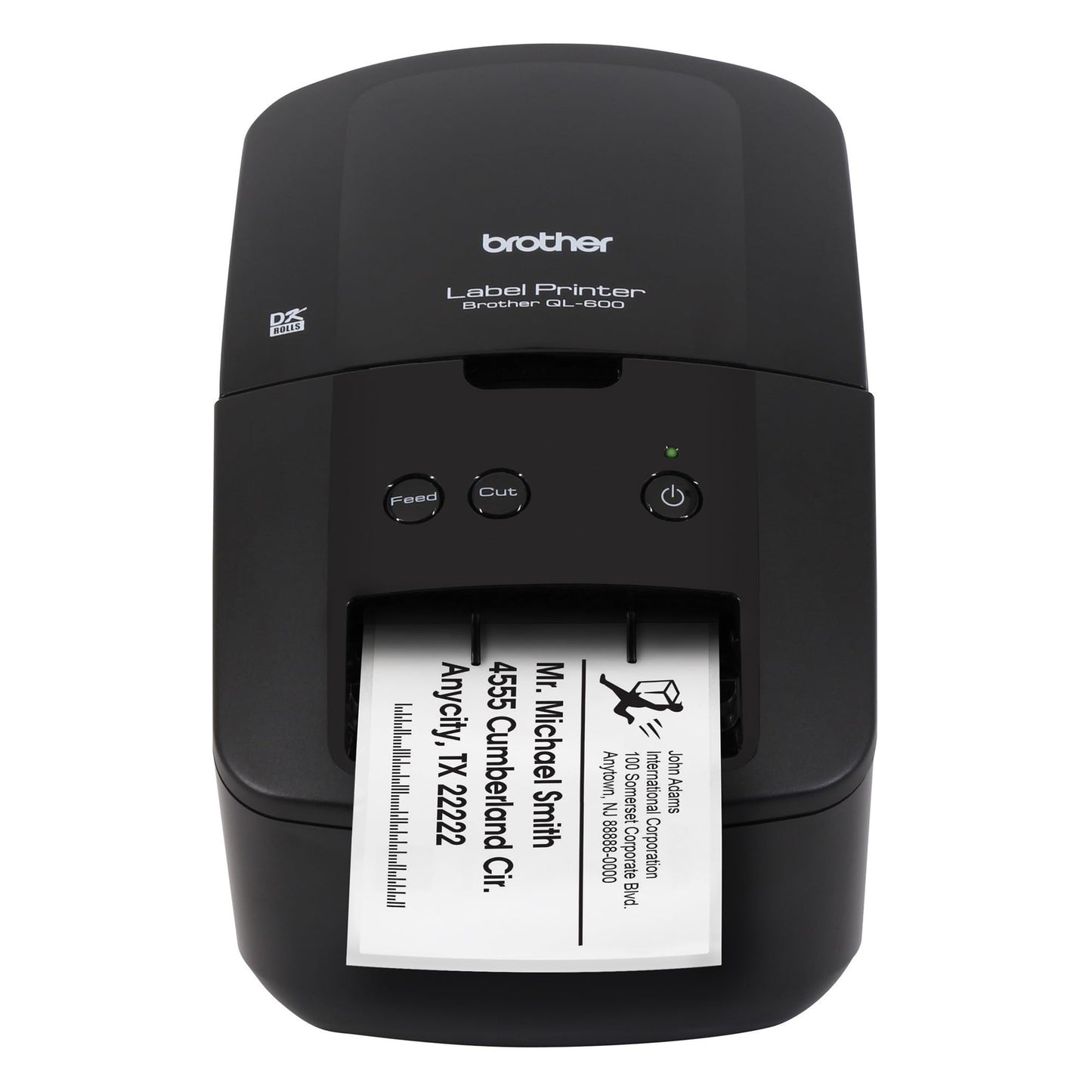 Brother Economic Desktop Label Printer QL-600, QL600, 2.4" Label Width Black
