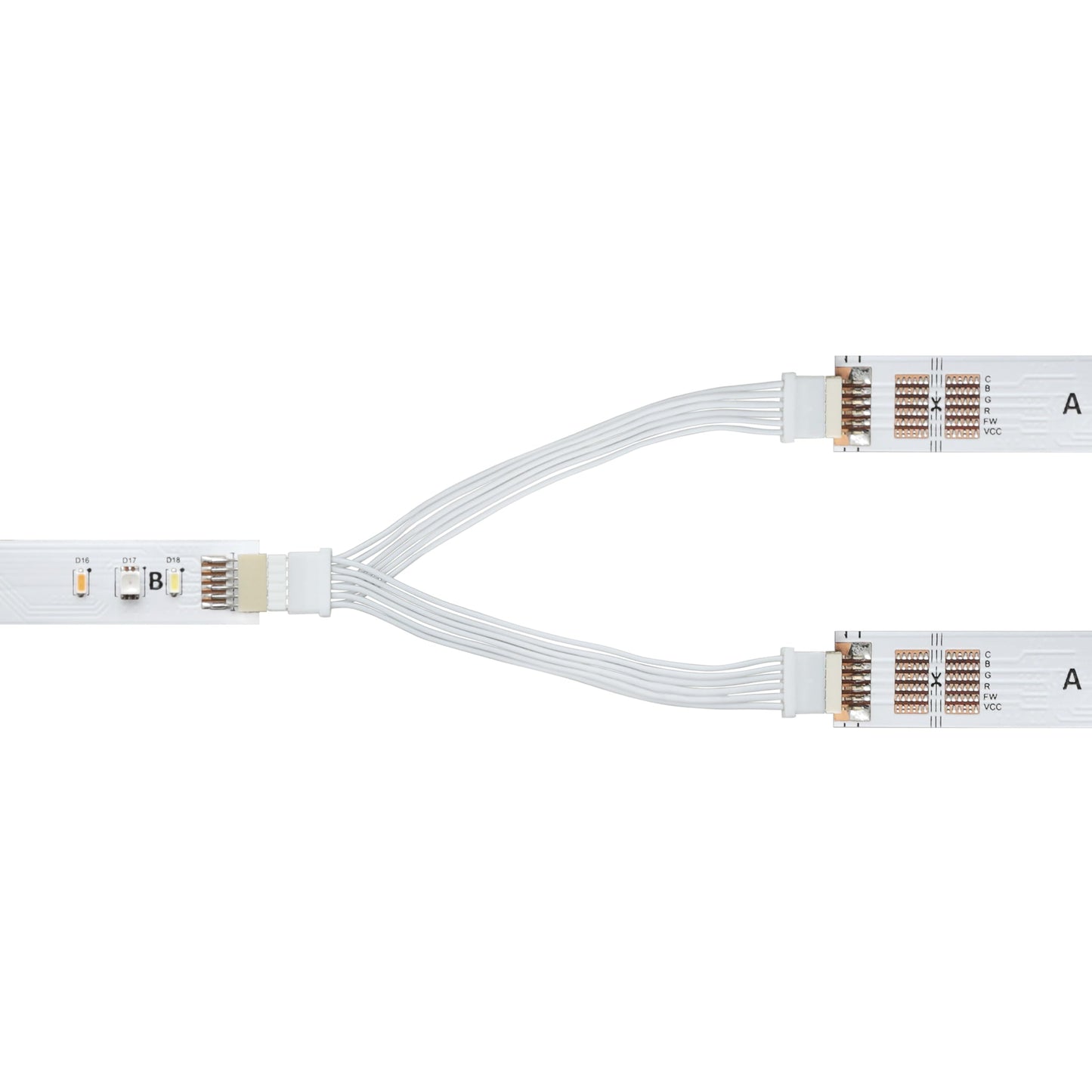 Litcessory Splitter for Philips Hue/Solo Lightstrip (2 Pack, White - Micro 6-PIN V4 / Solo Lightstrip)