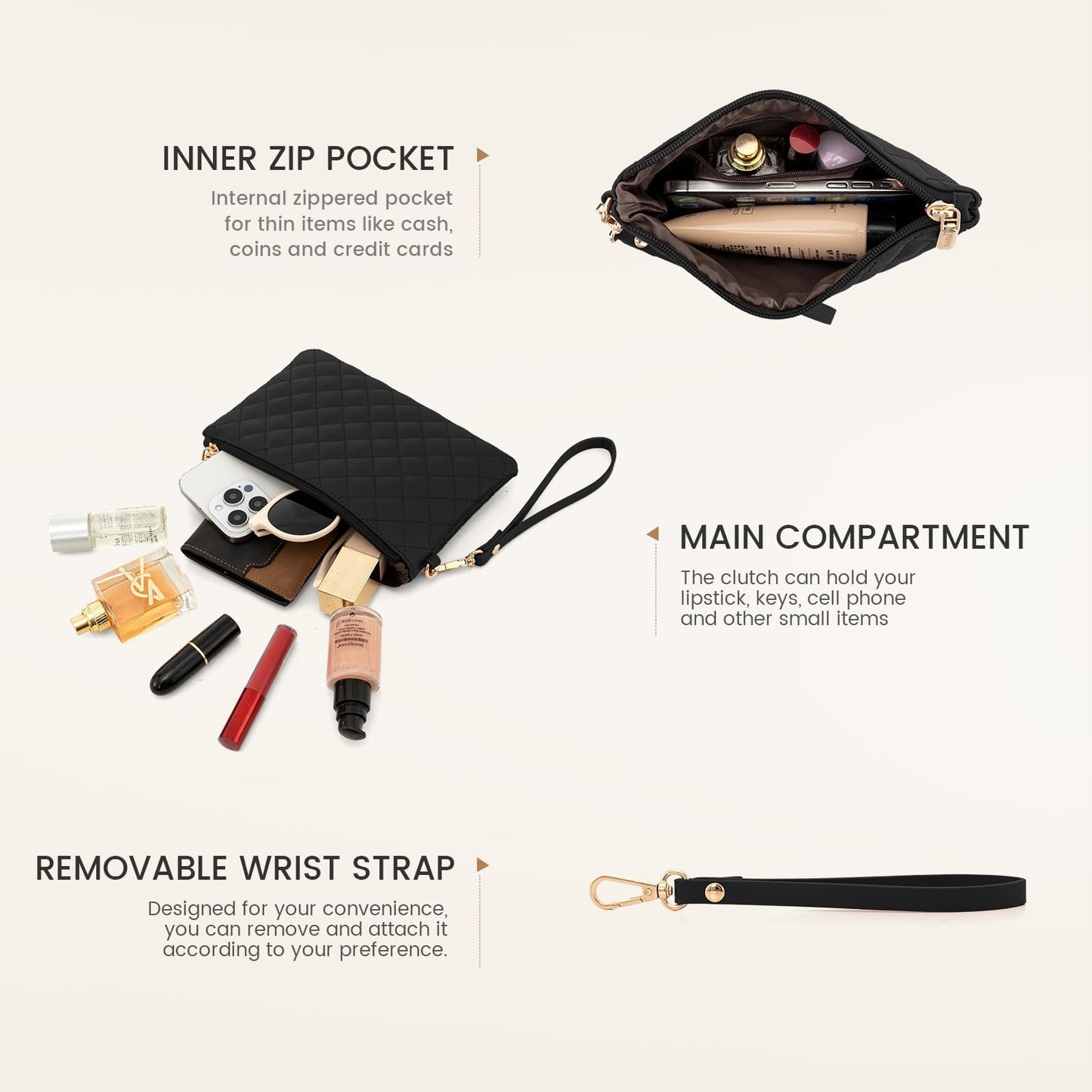 LOVEVOOK Laptop Bag for Women 15.6 inch Canvas Laptop Tote Bag, Large Capacity Work Bag with Clutch Purse, Computer Bag Office Business Briefcase, Casual Handbag for Travel College Teacher School