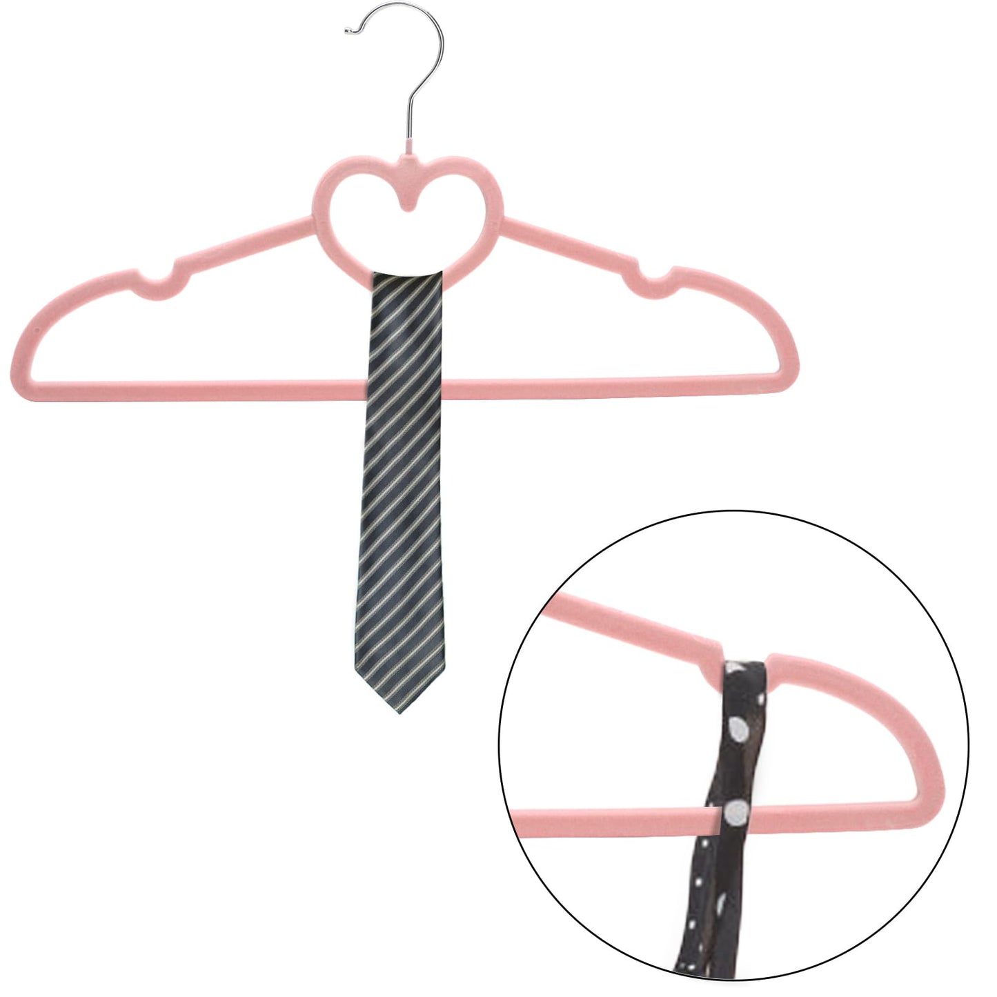 Coloch 50 Pack Pink Velvet Hangers, Non-Slip Clothes Hangers with 360 Degree Rotating Hook Thin Felt Adult Hanger for Coat, Dress, Shirt,Jacket