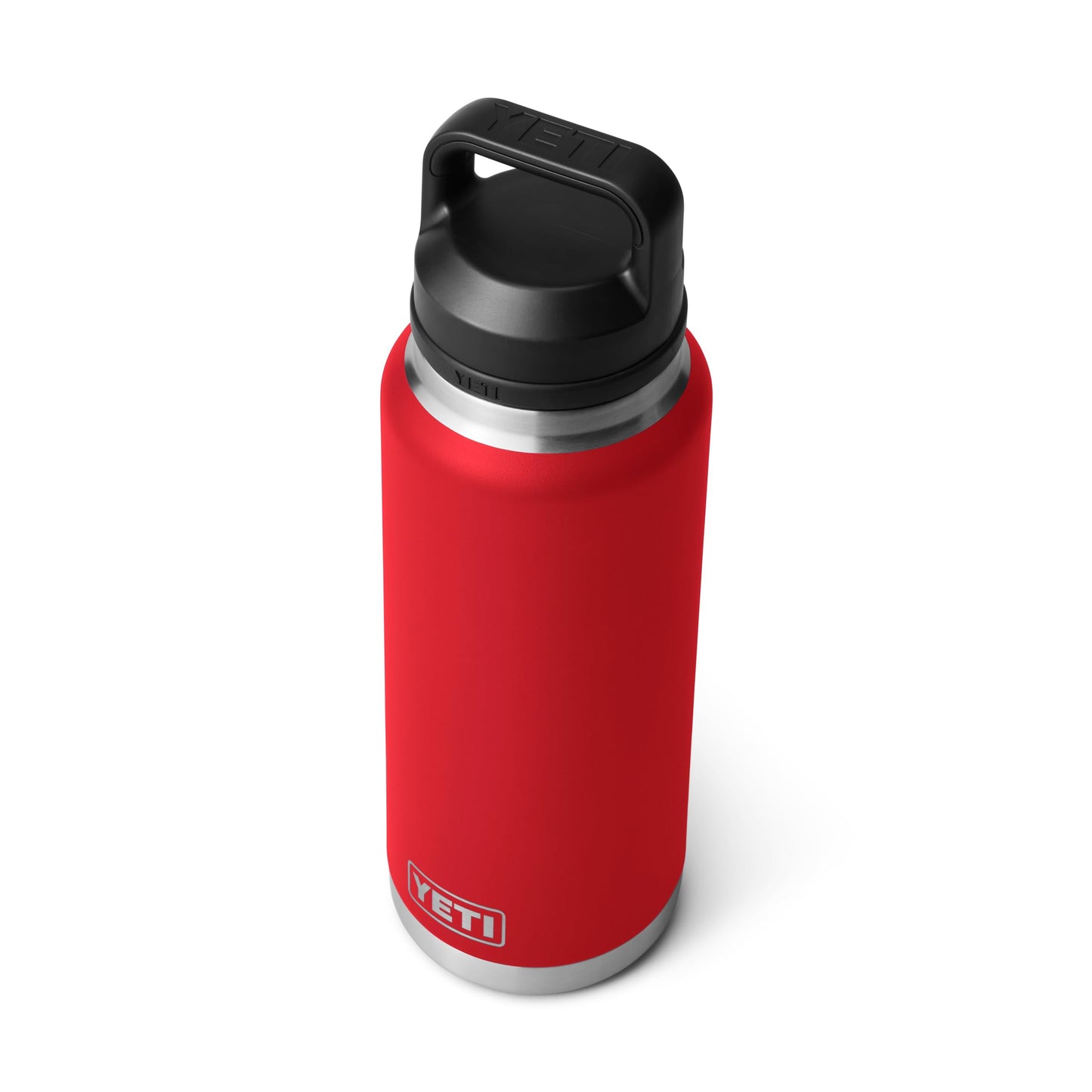 YETI Rambler 36 oz Bottle, Leakproof, Vacuum Insulated, Stainless Steel with Chug Cap, Rescue Red