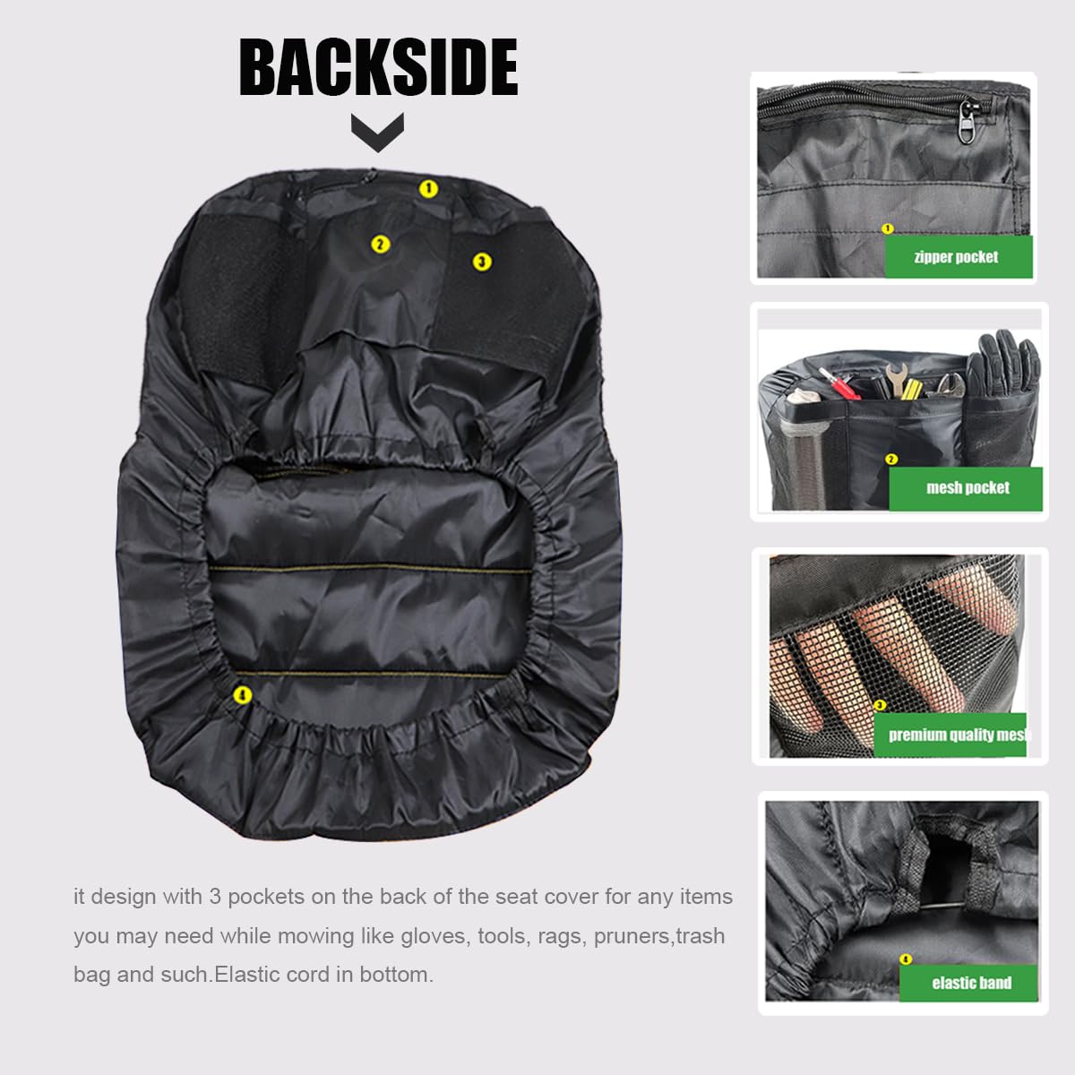 Riding Lawn Mower Seat Cover, Compatible with John Deere,Tractor Seat Cover, Compatible with Cub Cadet,for Craftsman,Mower Seat Cushion (Medium)