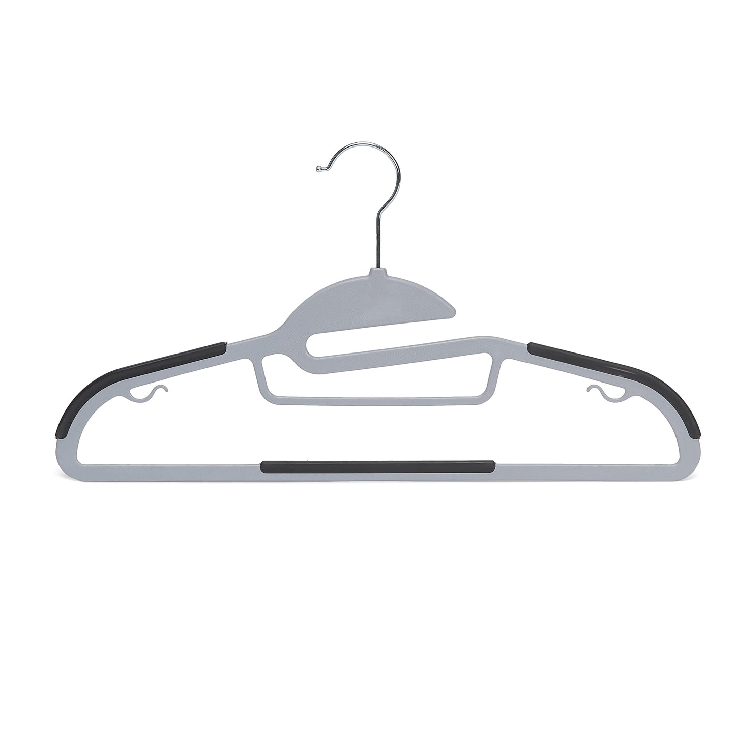 Amazon Basics Rubber Coated Plastic Hangers, Pack of 50, Gray