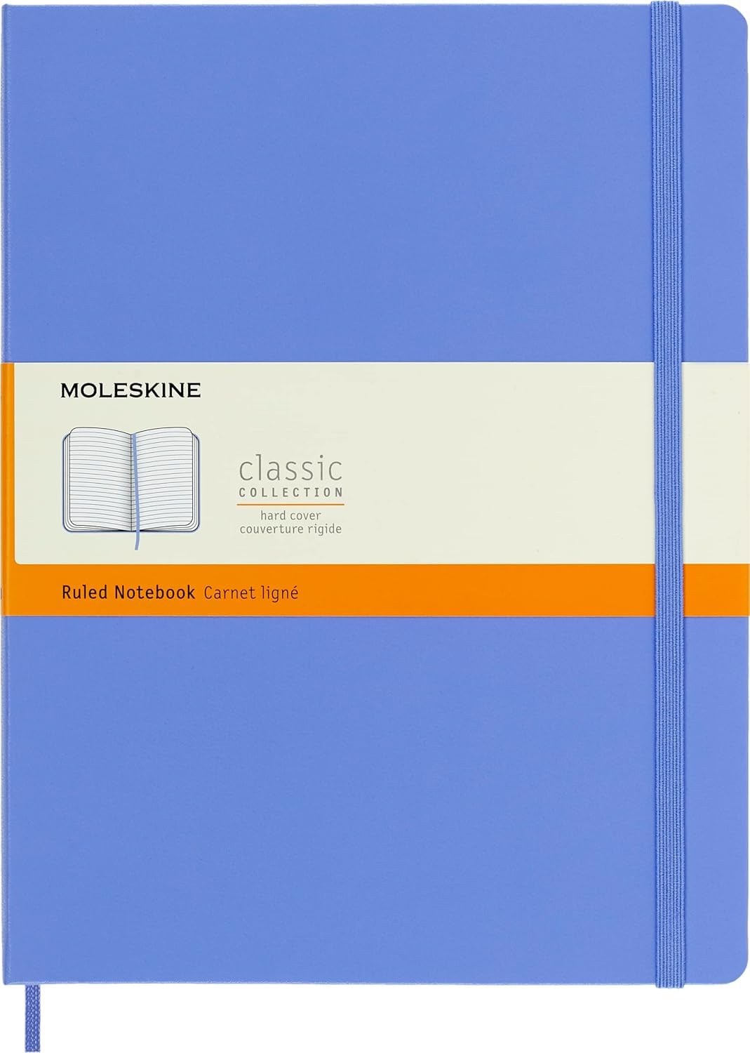 Moleskine Classic Notebook, Extra Large, Ruled, Hydrangea Blue, Hard Cover (7.5 X 9.75)