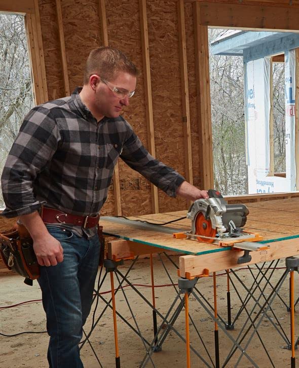 Bora 100 Inch NGX Clamp Edge Straight Cut Guide for Circular Saws 50-Inch Clamp Edge and 50-Inch Extension for 100-Inch Cutting Length, 544100