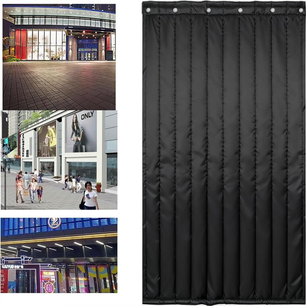 37.5”×86.6”Large Sound Absorbing Curtain Soundproofing Panels Sound Proof Curtains Sound Dampening Blanket For To Reduce Light Blocking (Black, 37.5'' x 86.6'')