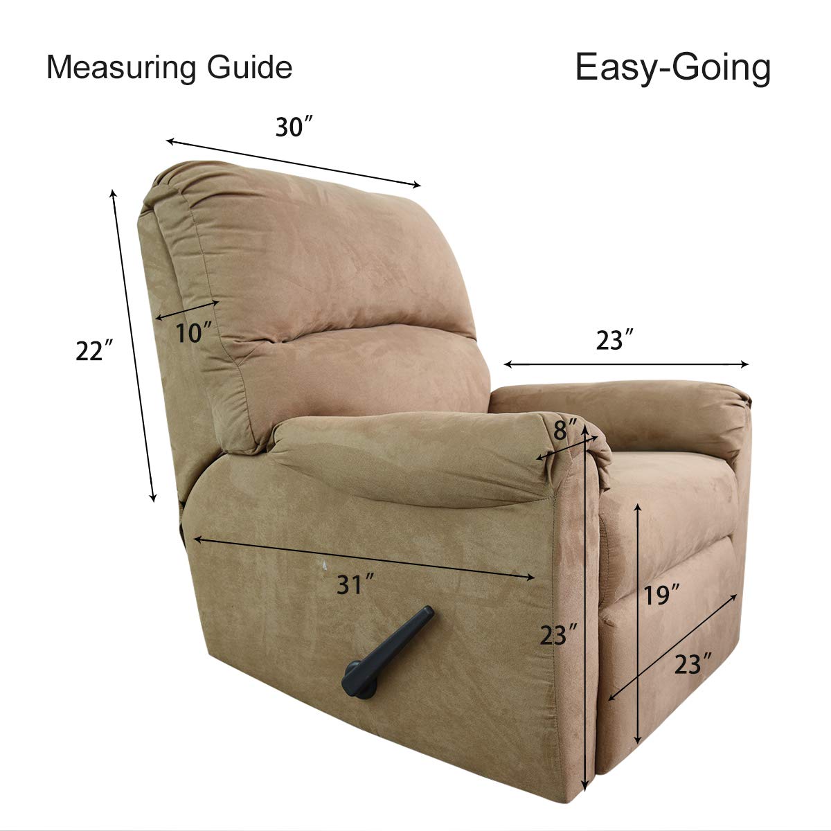 Easy-Going Recliner Stretch Sofa Slipcover Sofa Cover 4-Pieces Furniture Protector Couch Soft with Elastic Bottom Kids, Spandex Jacquard Fabric Small Checks(Recliner,Dark Gray)