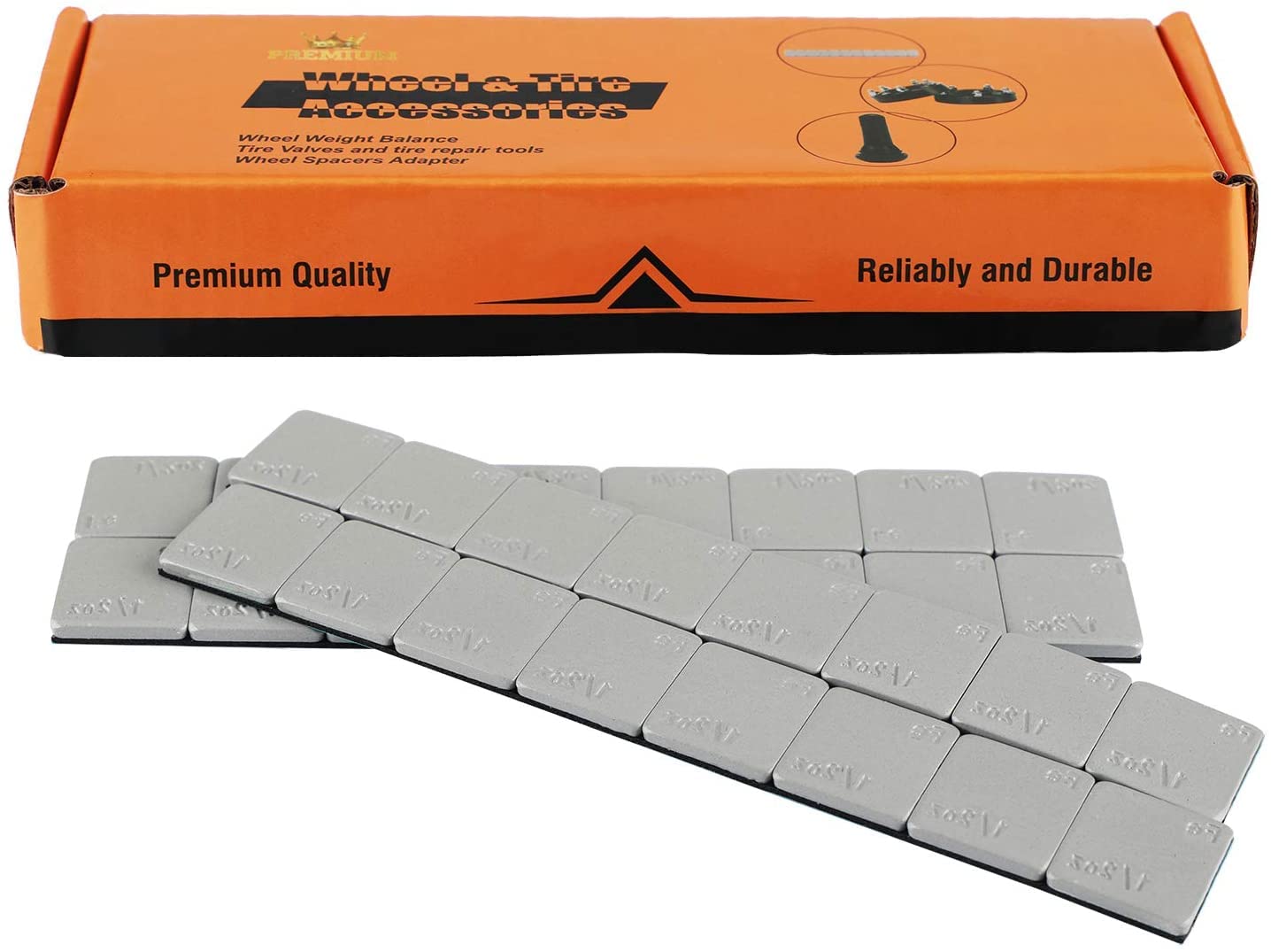 EOTH 0.5 Oz Gray Adhesive Backed Wheel Weights（144pcs,72oz）,1/2 Oz Stick on Wheel Weights for Cars, Trucks, SUVs, Motorcycles, Low Profile