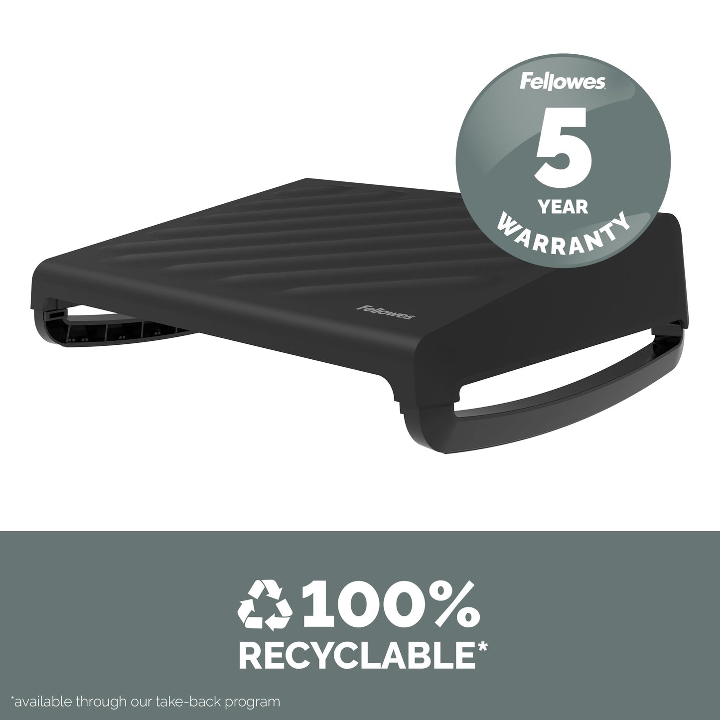 Fellowes Breyta Ergonomic Adjustable Foot Rest Black
