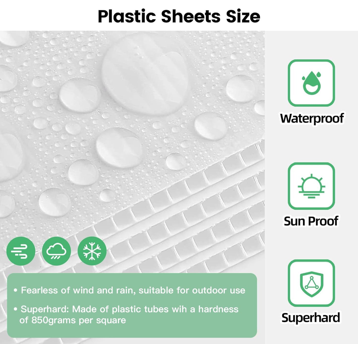 VAIIGO Plastic Sheets 24" x 36", 4mm Blank Yard Lawn Signs, 4 Pack Plastic Poster Board, Coroplast Plastic Sheets for Garage Yard Sale Sign, A-Frame, Warnings, Divider, Crafts, Packing