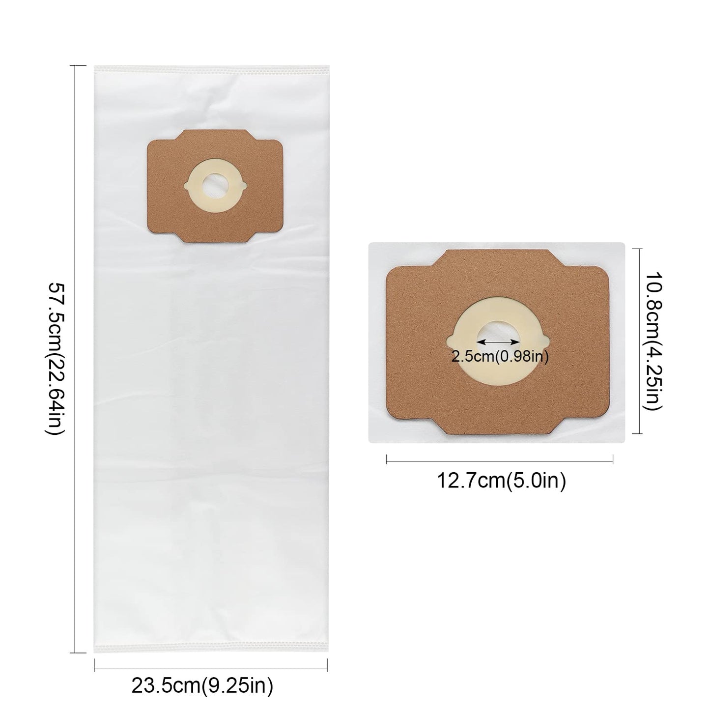 12 Pack Central Vacuum Bags Replacement for Beam, Electrolux, Eureka, Kenmore, Mastercraft, White Westinghouse, Nilfisk, Broan, Husky & Other Central Vac Systems - Non-Woven Cloth Material
