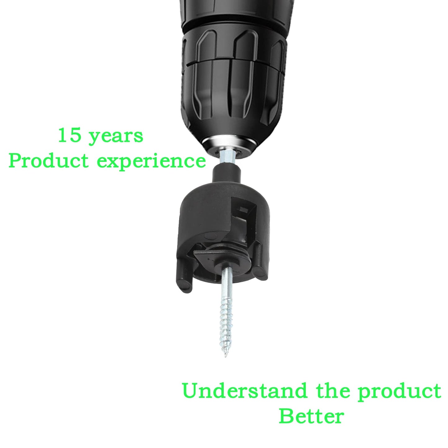 100Pcs Black Electric Fence Insulator Screw-in Insulator Fence Ring Post Wood Post insulators for Electric Fence (Grid System Accessories for Animal Husbandry Electronic)