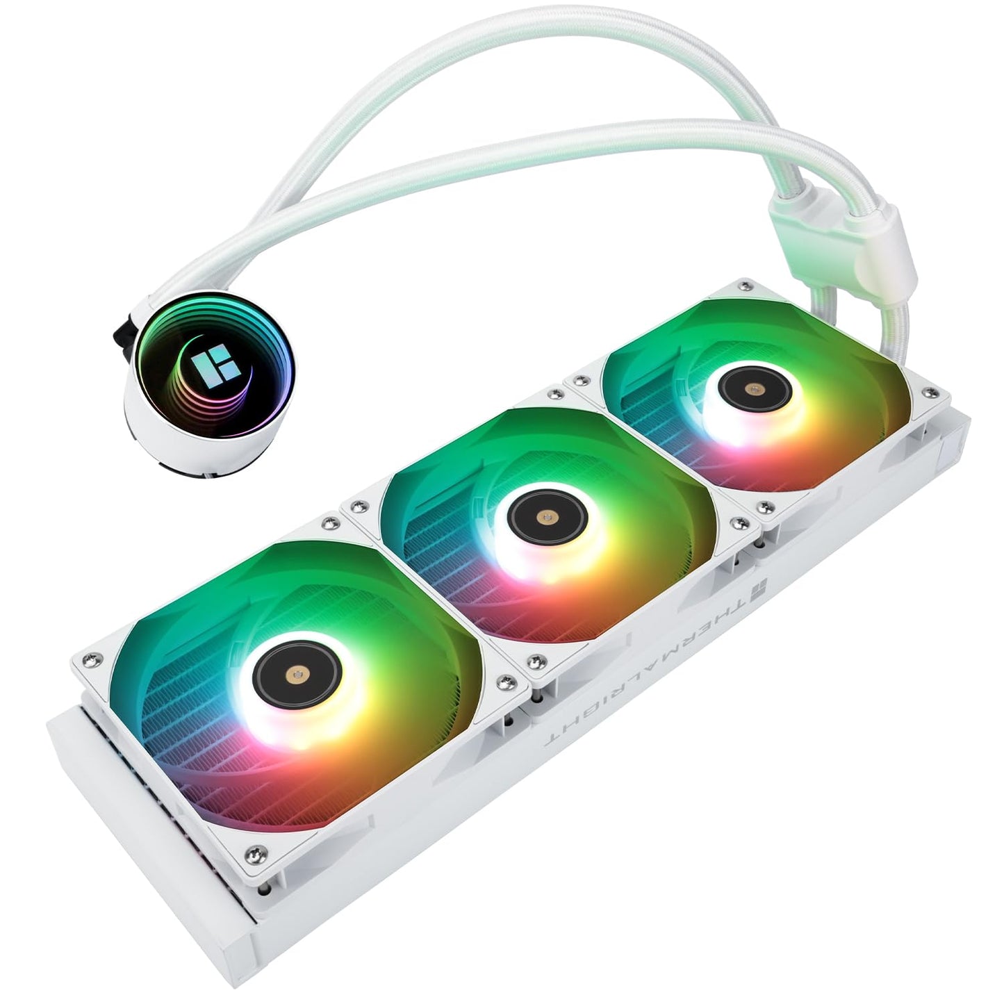 Thermalright Frozen Notte 360 White ARGB Water Cooling CPU Cooler, 360 CPU Cooler Specifications, 3×120mm PWM Fans, S-FDB V2 Bearings, Suitable for AMD/AM4, Intel LGA 1700/1150/1151/1200/2011/2066