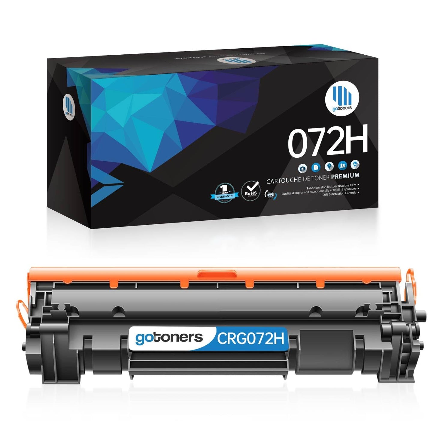 Gotoners Compatible with Canon 072H CRG072H Toner 072 CRG072 with Chip Black Cartridge to use with ImageCLASS MF284dw MF287dw MF289dw LBP172dw Series Printer