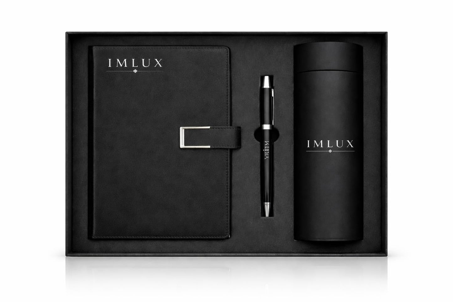 IMLUX Luxury Executive Business & Corporate Gift Set – Notebook, Premium Pen & Insulated Tumbler – Office Gift Box