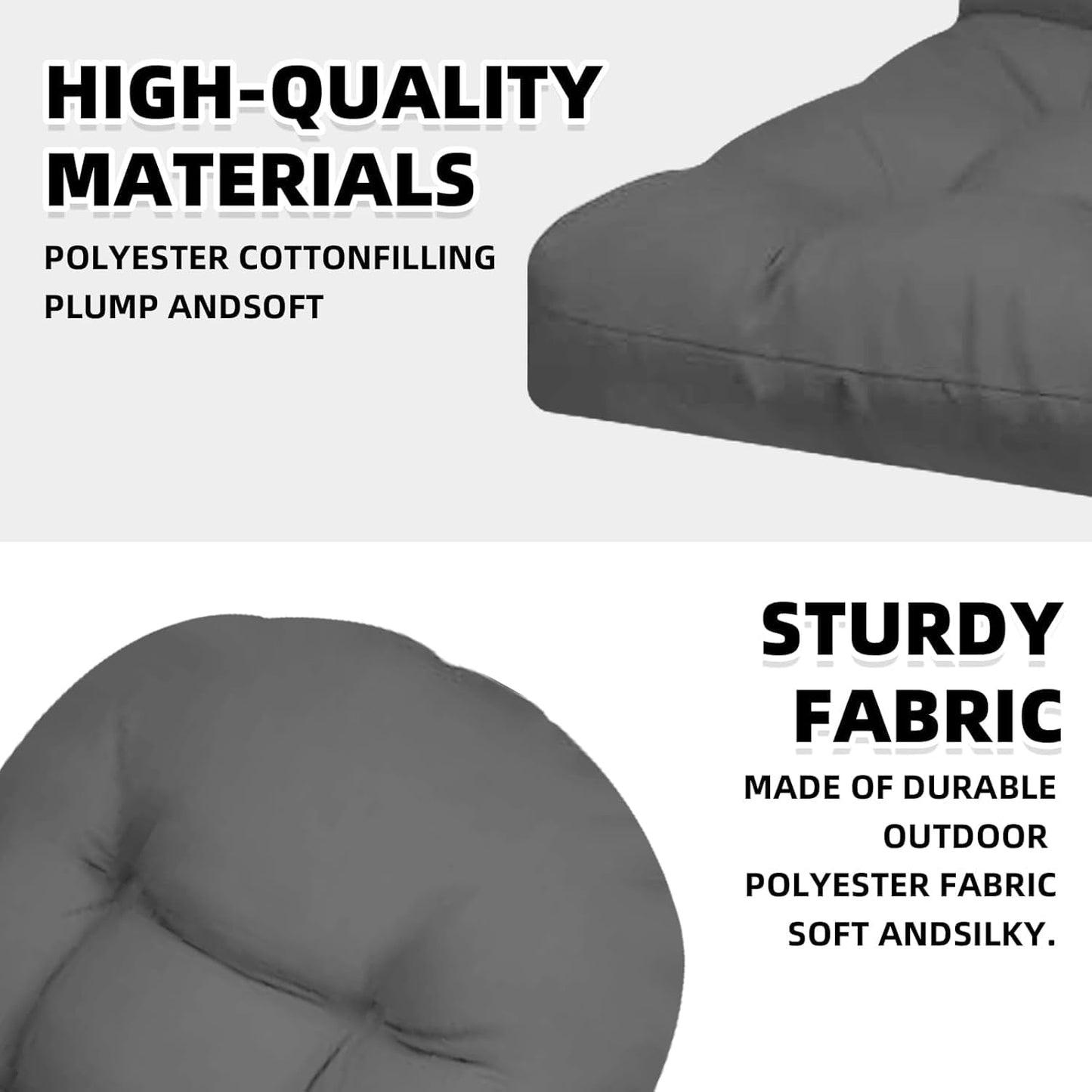 Adirondack Chair Cushion,Thickened Patio Chair Pad for Indoor and Outdoor, Water Proof and Fade-Resistant High Back Rocking Chair Cushion for Indoor and Outdoor,43.3 X 19.7 Inch (Dark Gray)