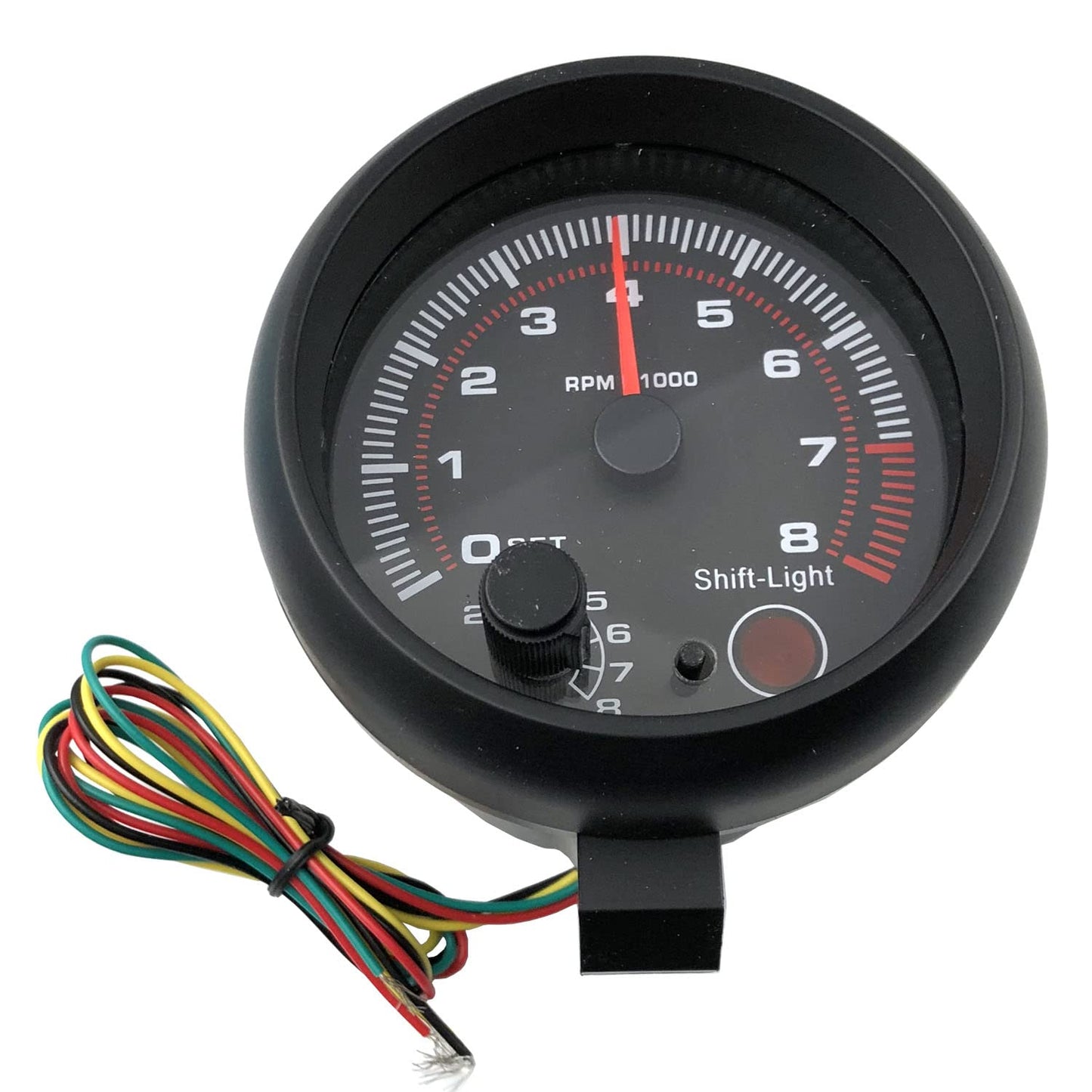 DEVMO Inch Car Tachometer Tacho Gauge Meter 0-8000 12V RPM with Black Background