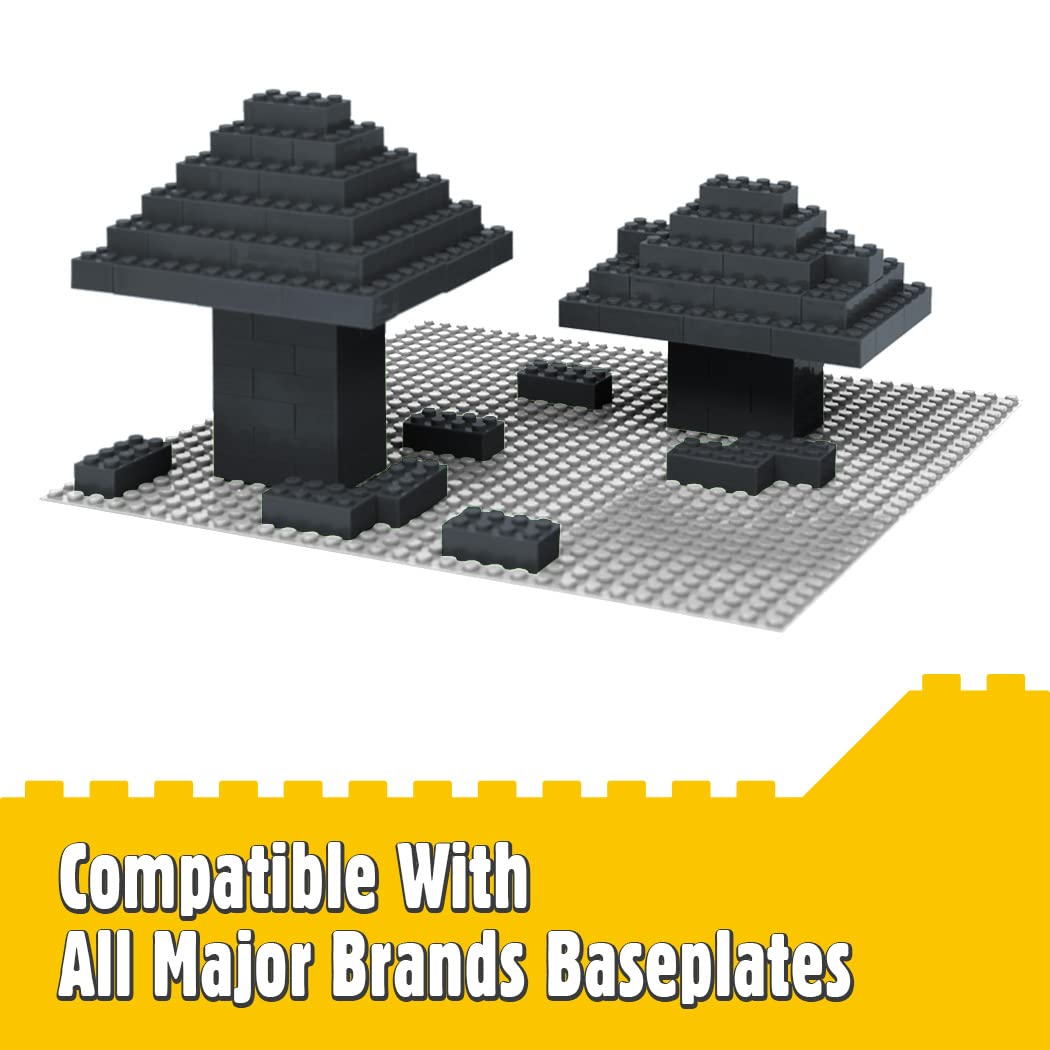 Lekebaby Classic Building Bricks, 360 Pieces 2x4 Building Blocks STEM Creative Building Toys for All Major Brands Educational Toys Boys Girls 6+ (Dary Grey-360 PCS)