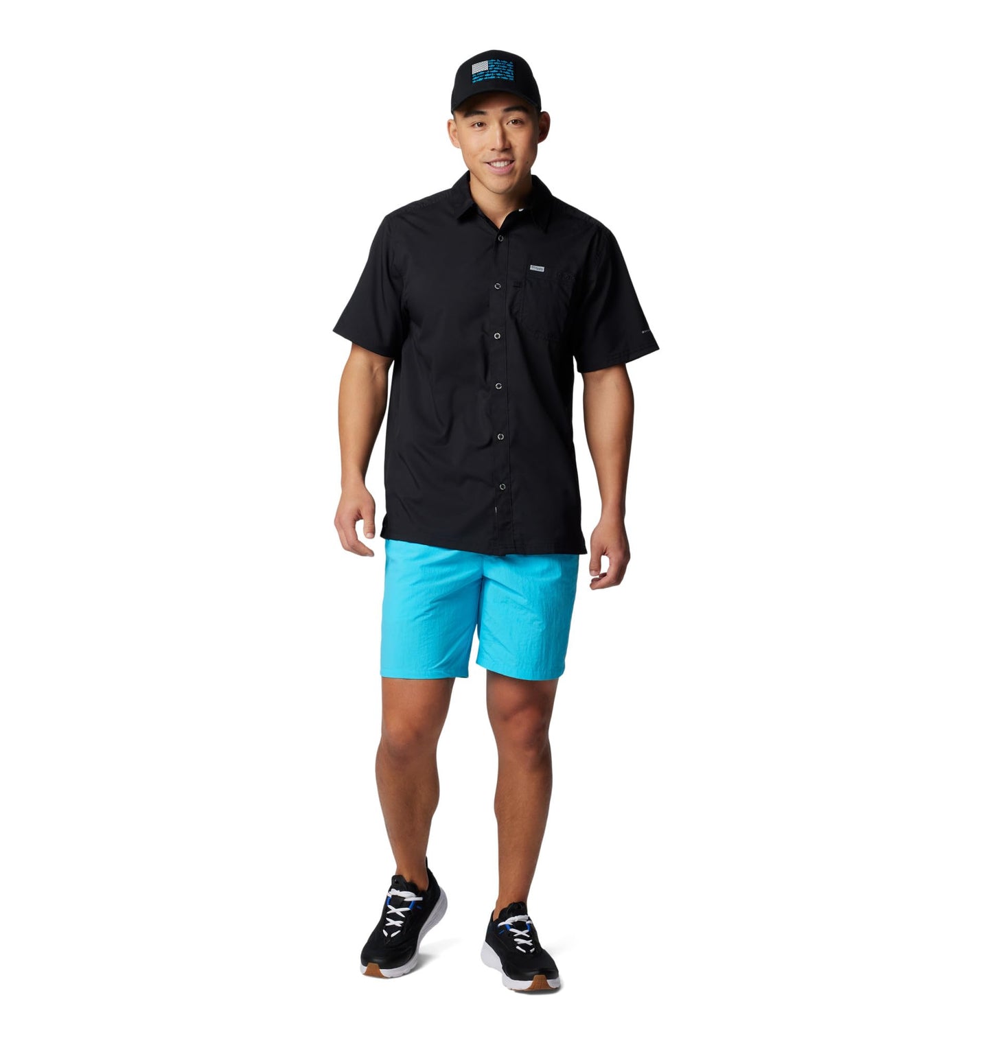 Columbia Men's Slack Tide Camp Shirt, Black, XX-Large