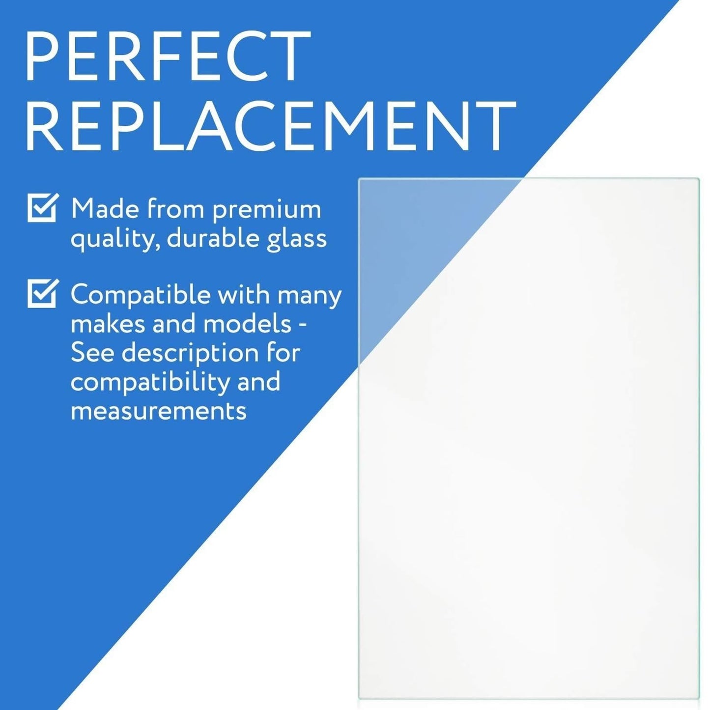 Frigidaire-Compatible Refrigerator Glass Pan Cover Insert - Equivalent to 240350608 / AP2115928 - Crisper Pan Frame Insert 24 x 15.5'' - By Impresa Products