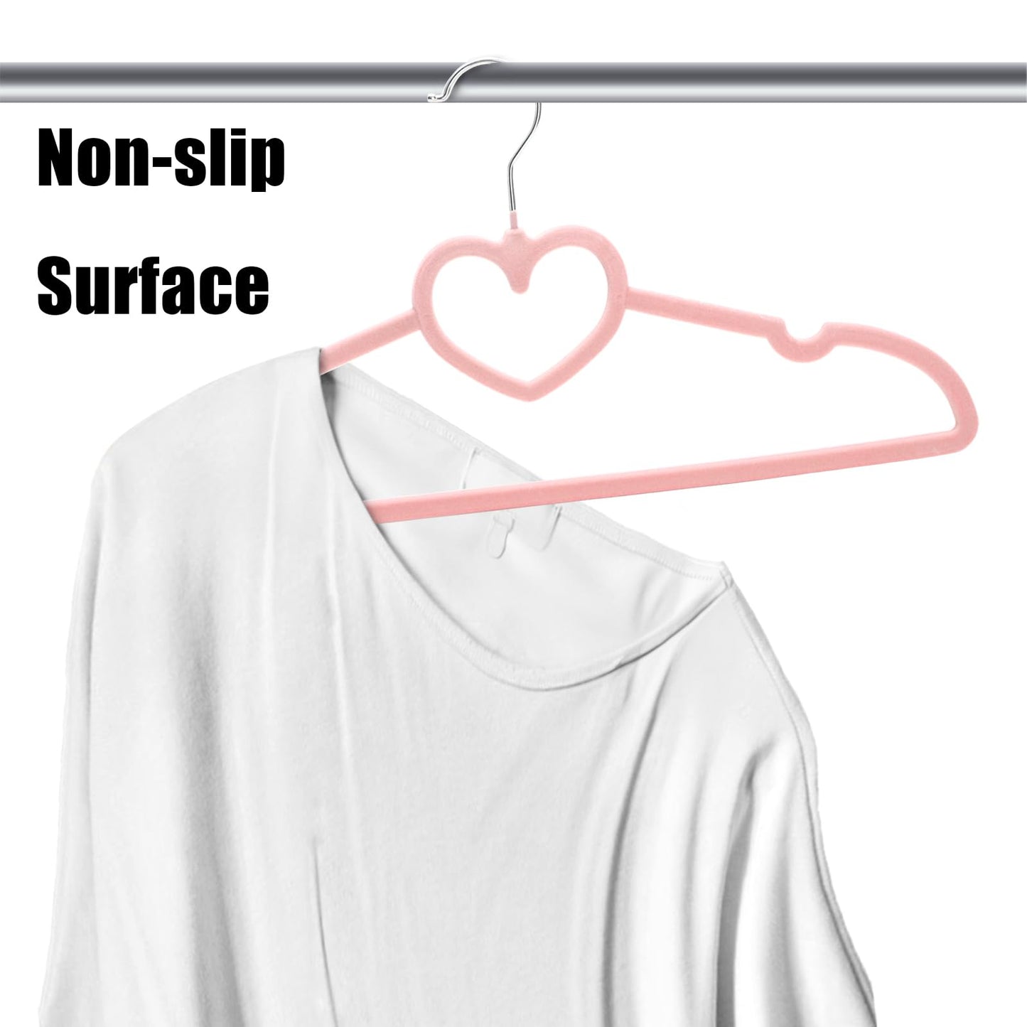 Coloch 50 Pack Pink Velvet Hangers, Non-Slip Clothes Hangers with 360 Degree Rotating Hook Thin Felt Adult Hanger for Coat, Dress, Shirt,Jacket