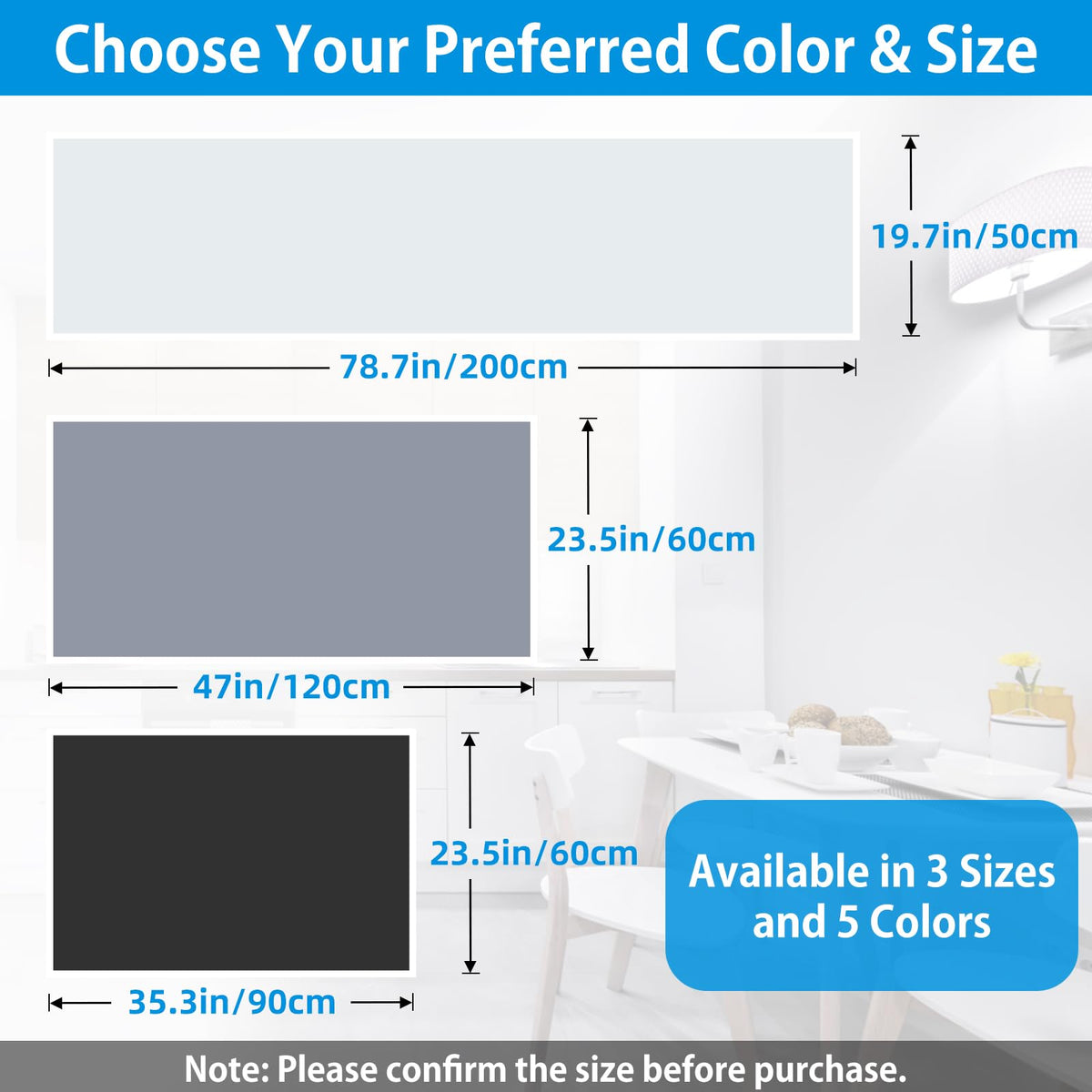AECHY Extra Large Silicone Mat 36”x24”x0.08”, Multipurpose Silicone Mat Thick Heat Resistant Mat Shipped Rolled Up Kitchen Counter Mat Waterproof Nonslip Silicone Mats for Kitchen Counter Translucent
