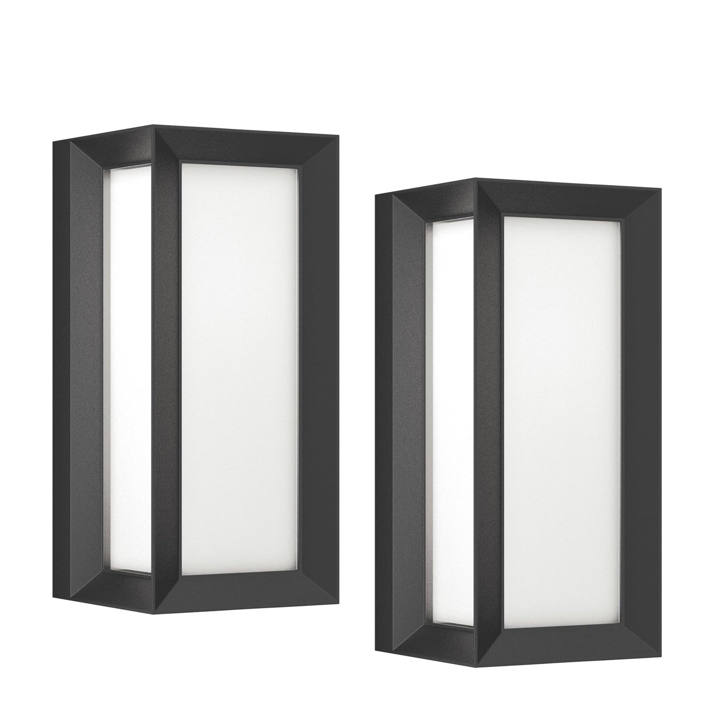 Tipace Outdoor Wall Light Modern Outdoor Porch Light Black Exterior Light Fixture Waterproof Front Door Light for House,Patio,Garage,Backyard,Hallway(2 Pack)