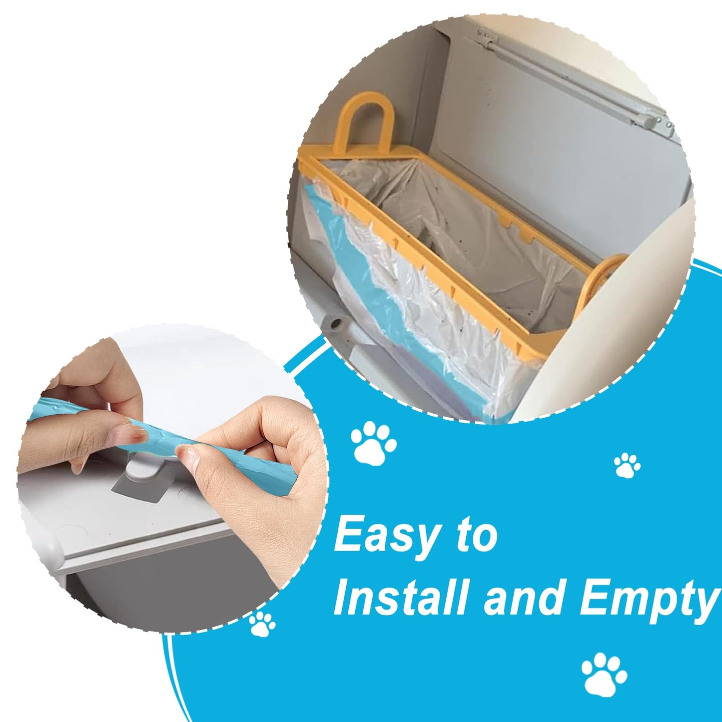 120Counts Litter Box Liners Compatible with MW-SC01, Self-Cleaning Cat Litter Box Bags,Automatic Cleaning Cat Litter Box Liners（18X12inch）