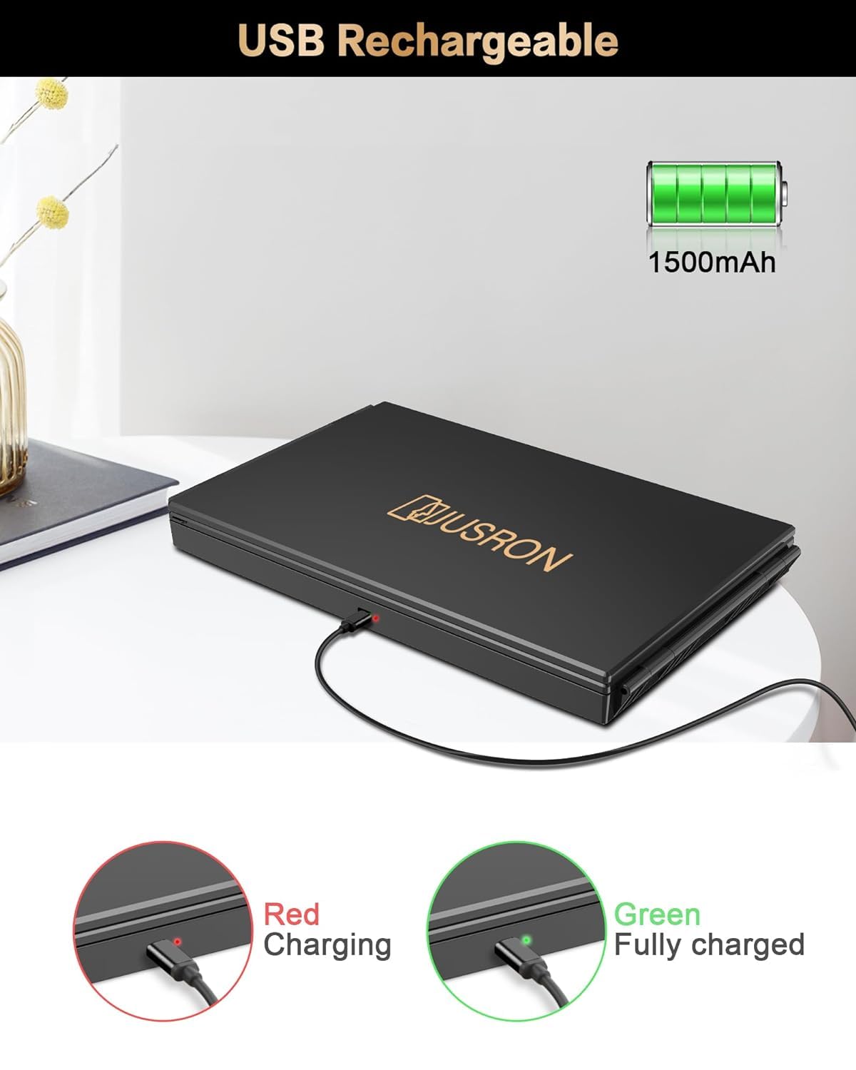 3 Way Mirror for Self Hair Cutting with Lights, 360 Rechargeable LED Haircuts Mirror for Hair Cutting, Makeup, Shaving, Braiding, Styling