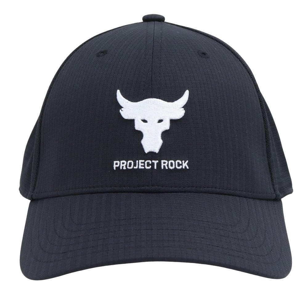 Under Armour Men's Project Rock Trucker Hat, (003) Black / / White, One Size
