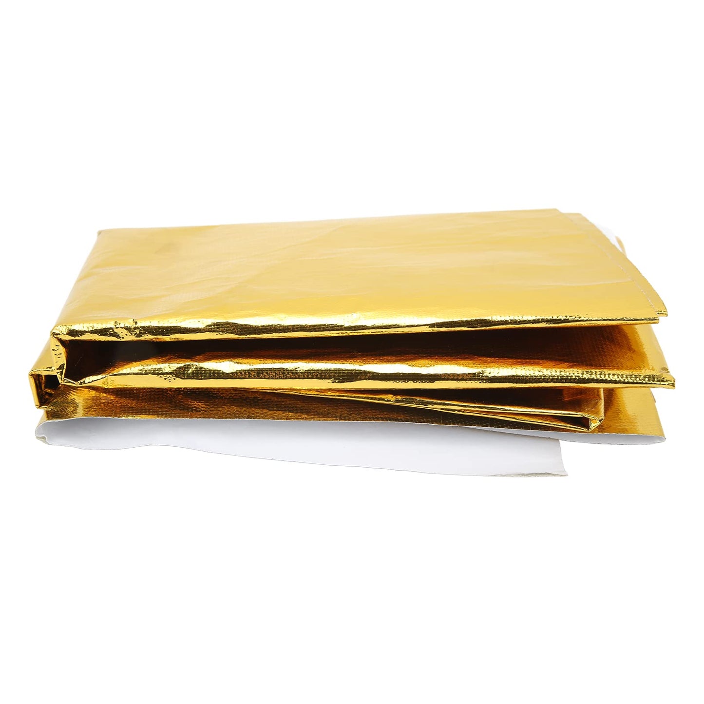 Heat Shield Wrap Tape, 39 X 47in High Temperature Heat Reflective Adhesive Backed Roll, Aluminum Foil Heat Thermal Barrier Tape, Thermal Insulation Adhesive Tape for Wires, Engine (Gold)