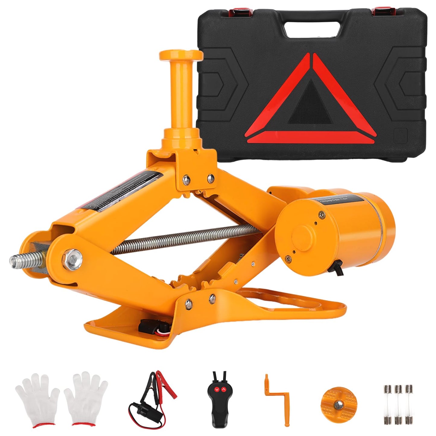 ROGTZ Electric Scissor Car Jack Kit, 2 Ton 12V Portable Auto Car Lift with 14.9" Range for SUV/Sedan, Floor Jack for Tire Change & Roadside Emergency