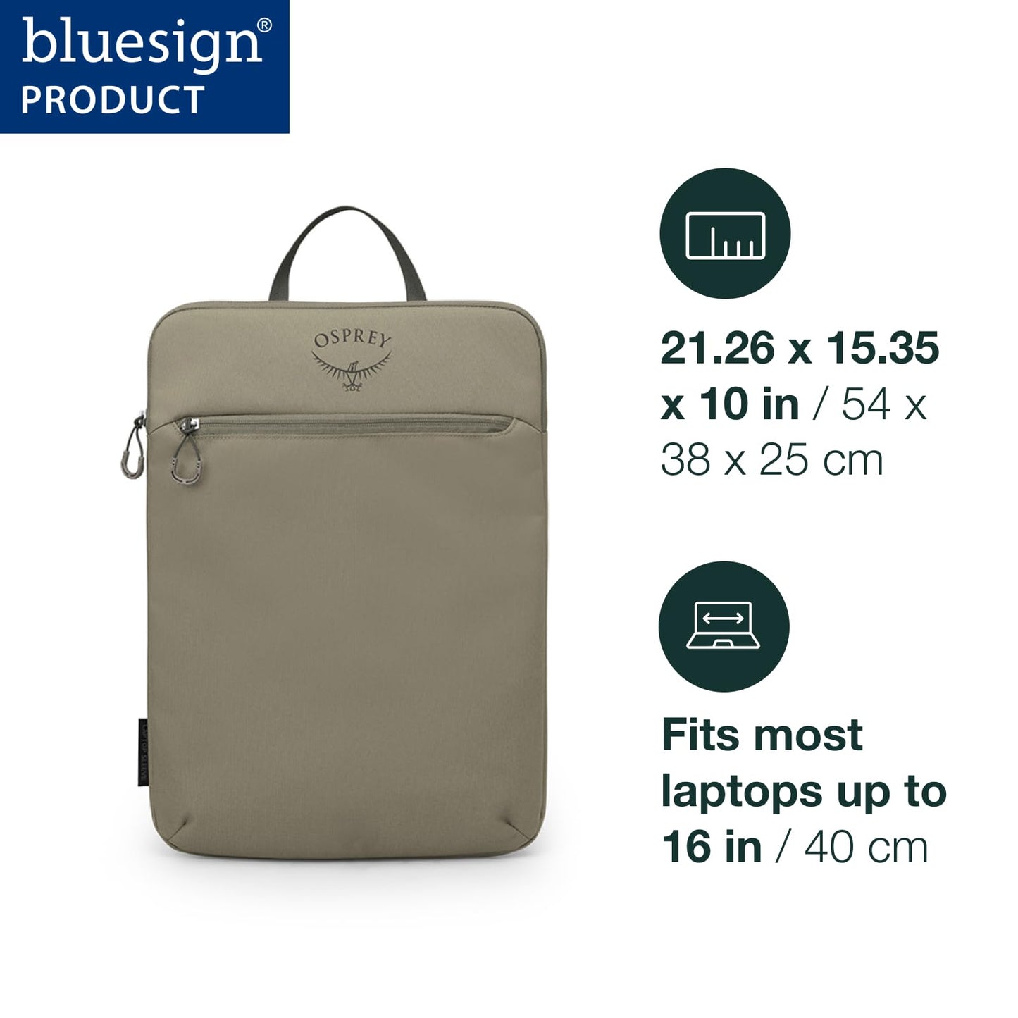 Osprey Daylite 16-Inch Laptop Sleeve, Tan Concrete