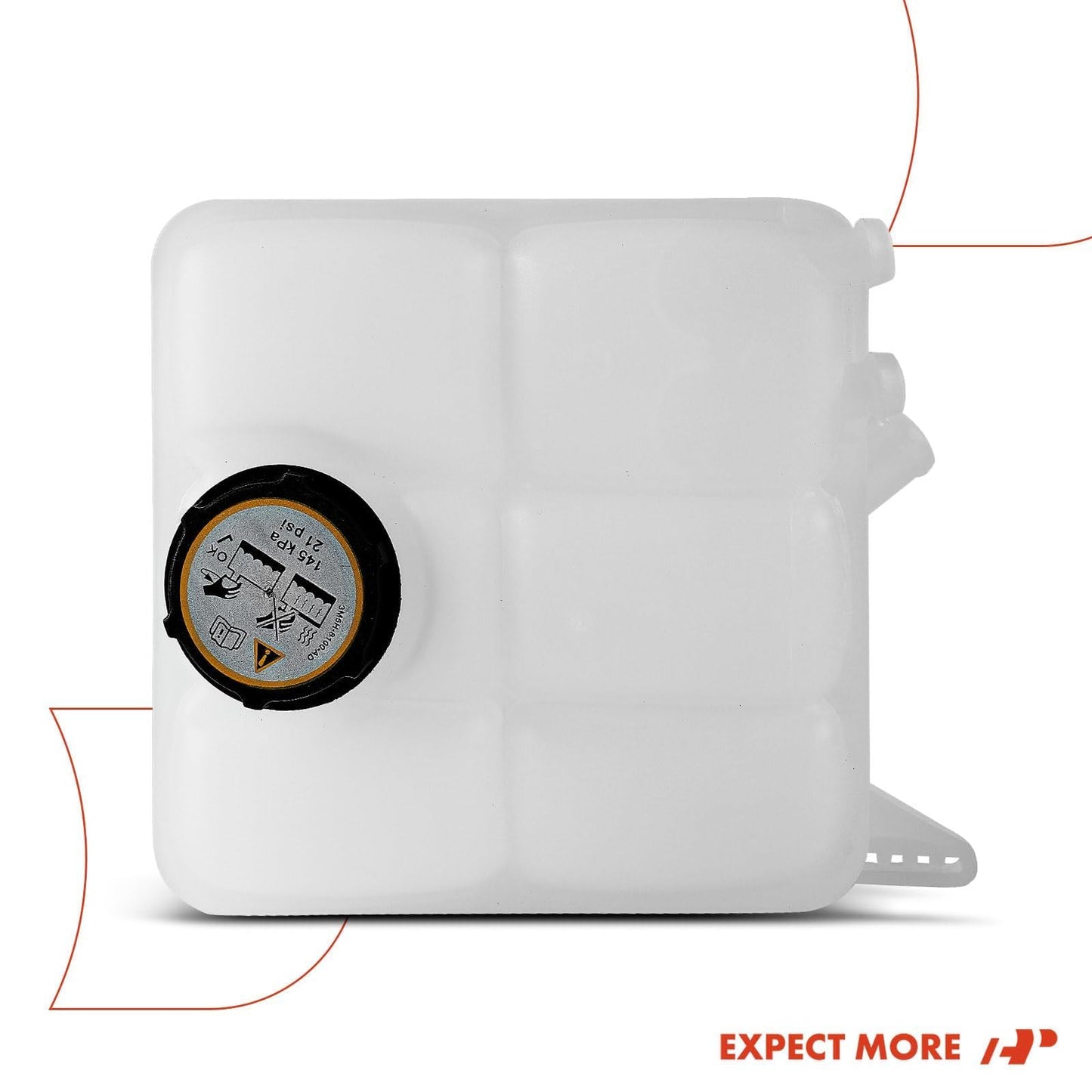 A-Premium Front Engine Coolant Recovery Reservoir Tank [with Cap] Compatible with Ford Vehicles - 2013-2018 C-Max, 2013-2016 Escape, 2012-2018 Focus & 2014-2016 Transit Connect
