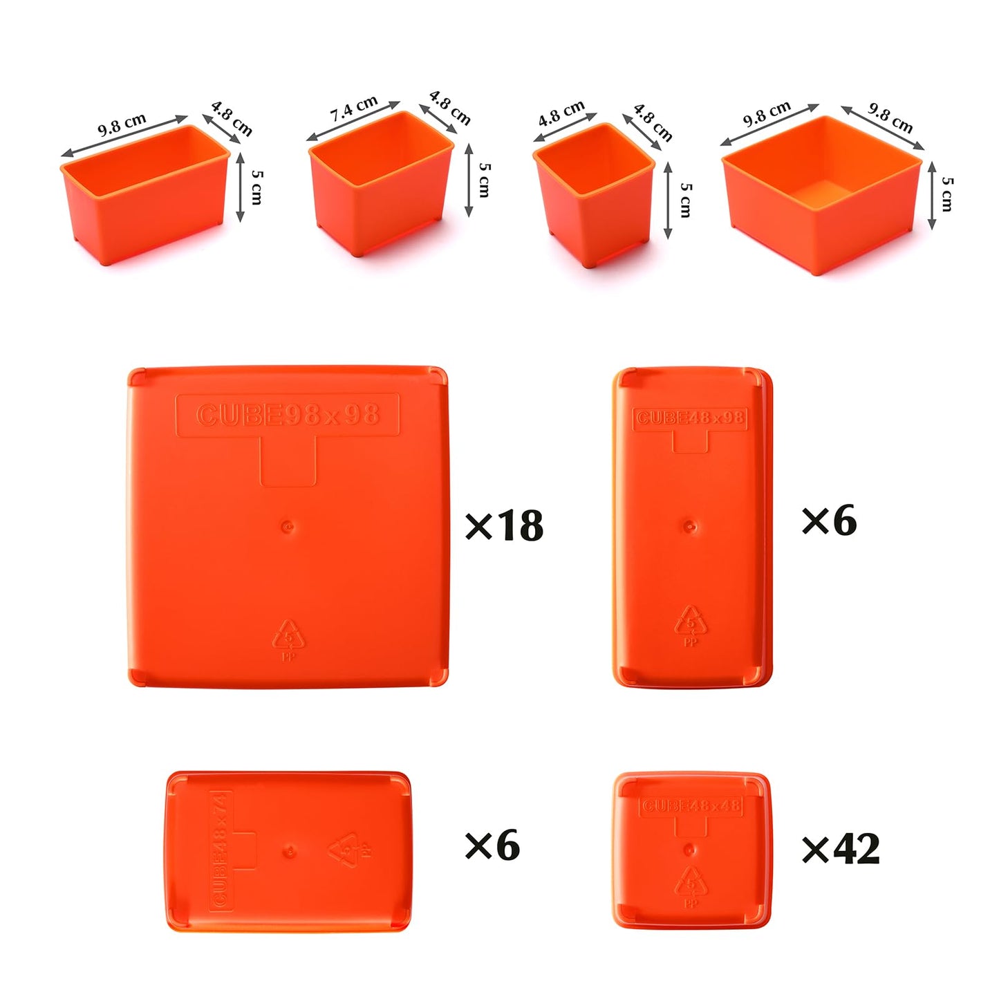 EMENTOL 3PCS Multi-Purpose Portable Organizer Box Set with 72-Removable Compartments, 3 Pieces Professional Boxes with Dimension 16.2"L*13"W*2.3"H