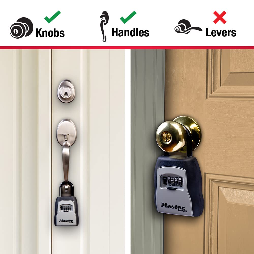Master Lock Key Lock Box with Code, Outdoor Lock Box for Realtors, Property Managers and Landlords, Ideal for Short-Term Rentals, Key Safe Holds 5 Keys, 2 Pack, 5400EC2