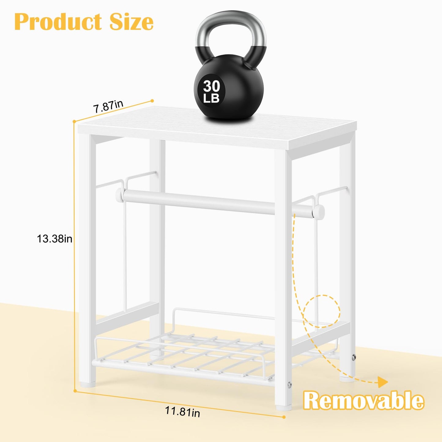 Label Holder Thermal Printer Sticker Stand Label Roll Holder for Rolls and Fan-Fold Labels, Desktop Printer Roll Dispenser for Small Business, Home Office Supplies, White