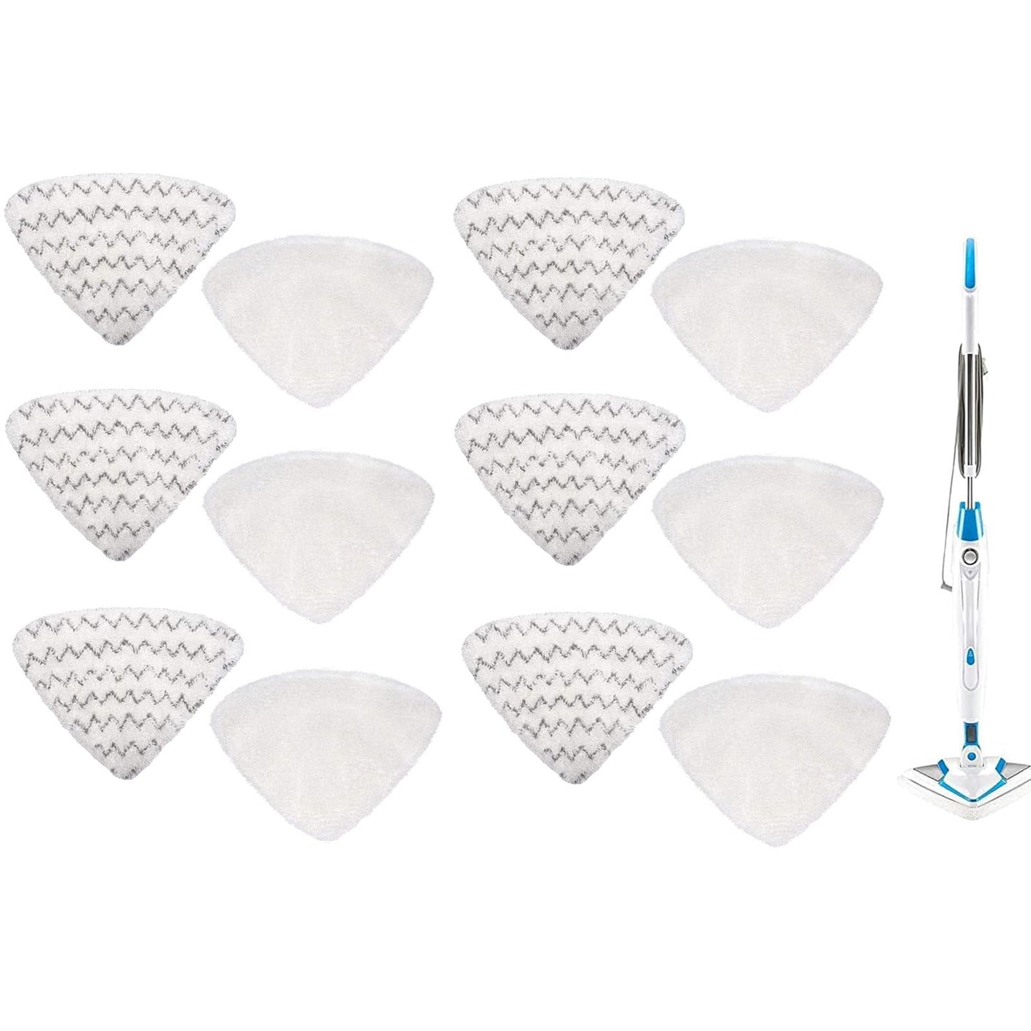12 Pack Replacement Pads for Bissell PowerEdge/PowerForce Lift-Off Steam Mop 2078, 2165, 20781 Series Vacuum Cleaner Spare Part Pad Accessory