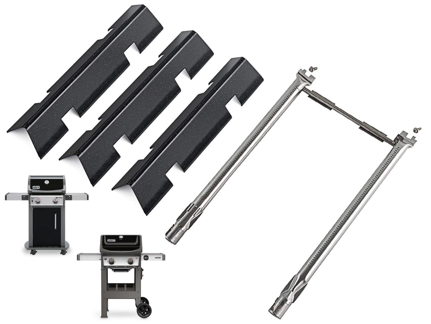 Grill Parts for Weber Spirit II E210 S210 E220 S220, Spirit E210, E220, S210, S220 46100001 46110001 47100001 46010674 (Model Years 2013-Current), for Weber 7635 Flavor Bars & 69785 67024 Burner Tube