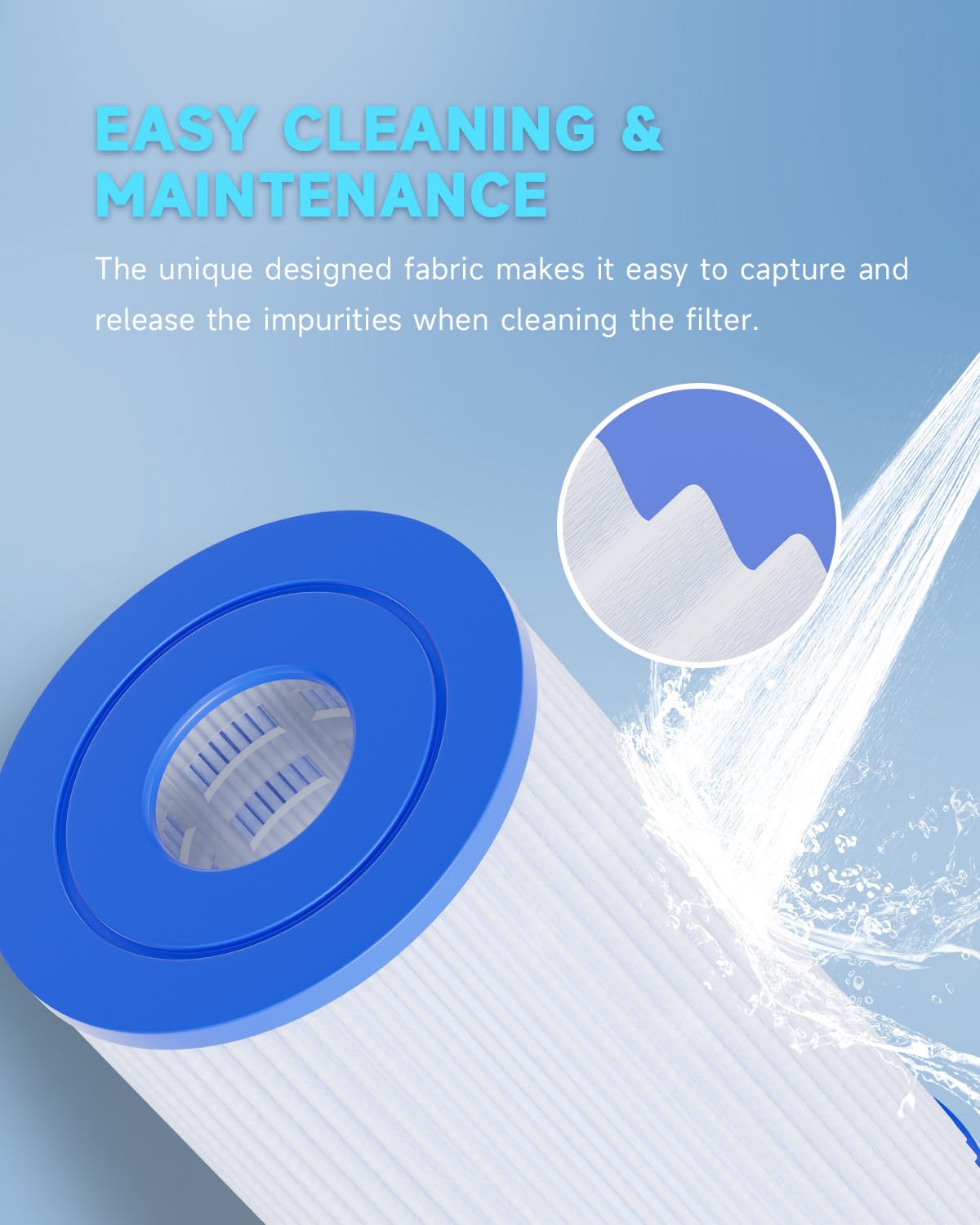 AQUALTRA Pool Filter B Replacement Compatible with 29005E Easy Set Swimming Pool Filter Cartridge, 10" x 5 3/4" Above Ground Pool Filters 3 Pack