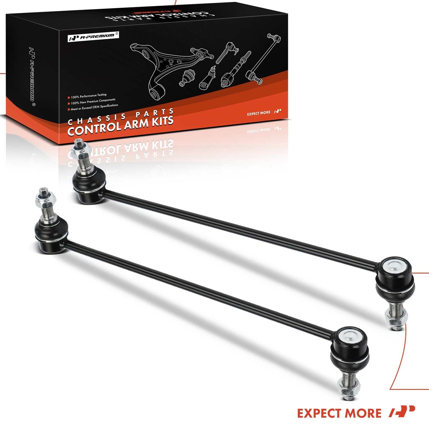 A-Premium 2 x Front Sway Bar Links Stabilizer Bar Links, Compatible with Kia Sorento 2016-2021, Sportage 2023-2024, Telluride 2020-2021 & Hyundai Santa Fe 2019-2022, Tucson, Palisade, Santa Cruz